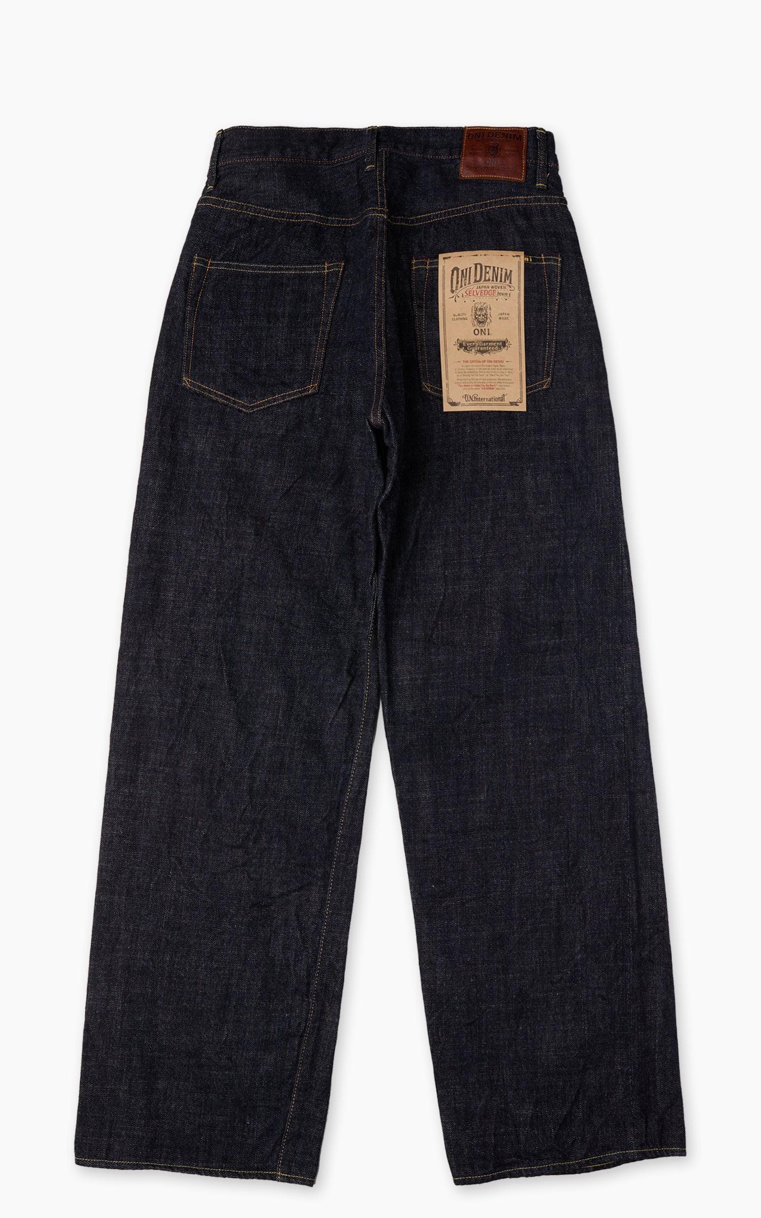 222-LS13.5 Super Wide Straight Long Slab Denim Indigo 13.5oz
