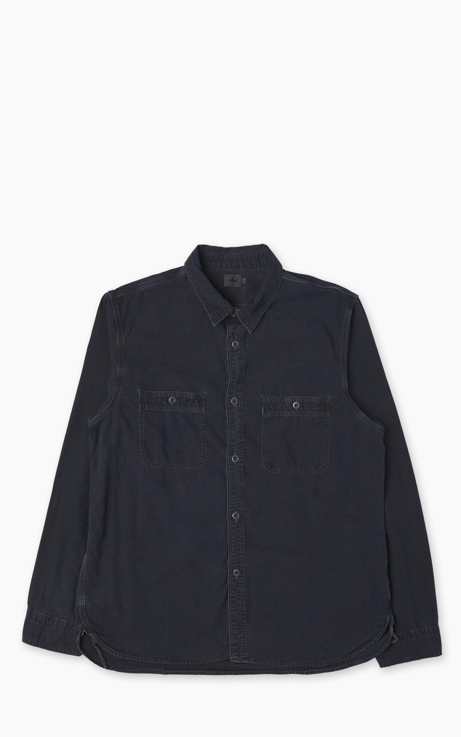 5017 High Density Chambray Work Shirt Charcoal Dyed