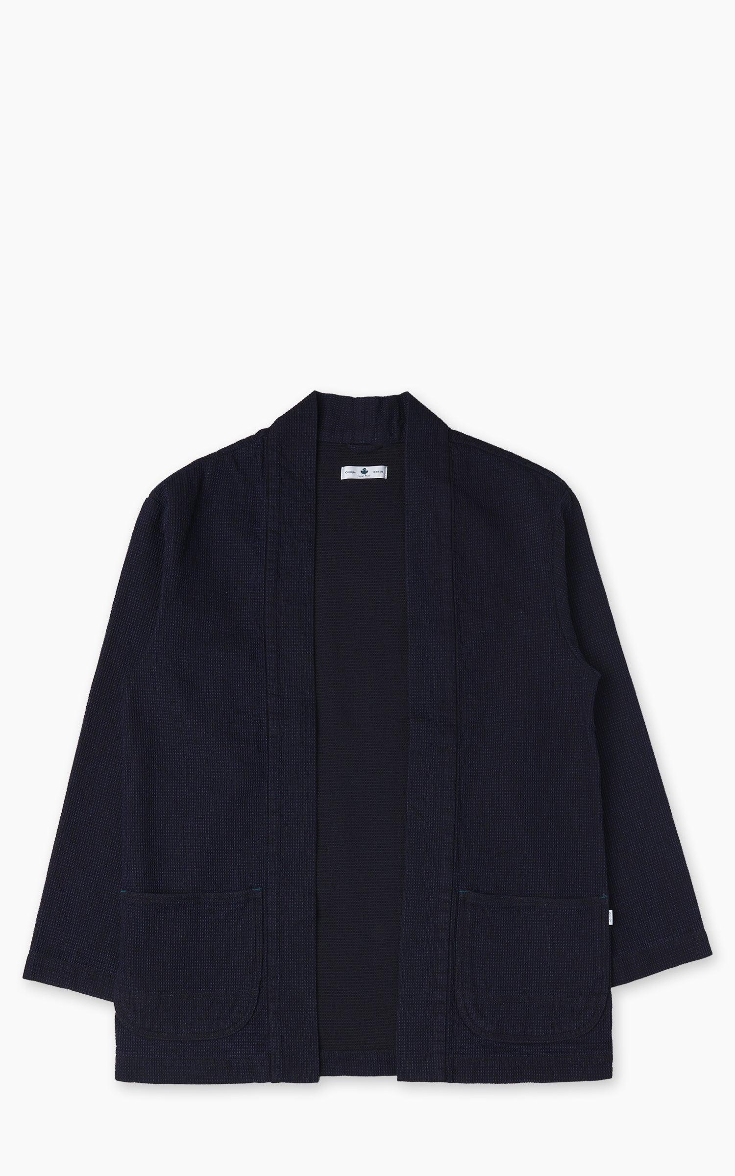8820 Cube Sashiko Denim Happi Shirt Indigo 12oz