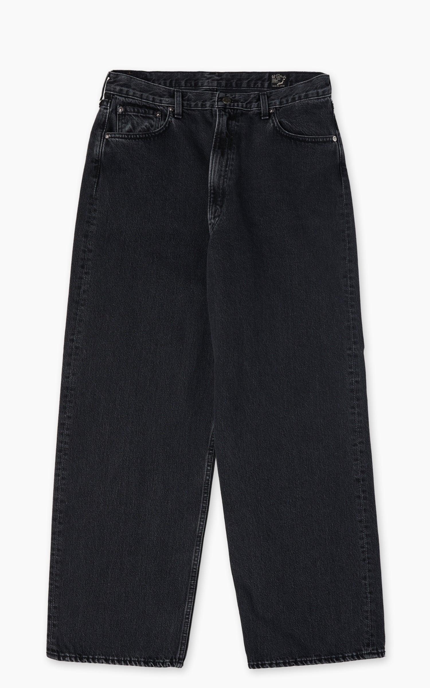 100 Super Dad's Fit Denim Pants Black Stone