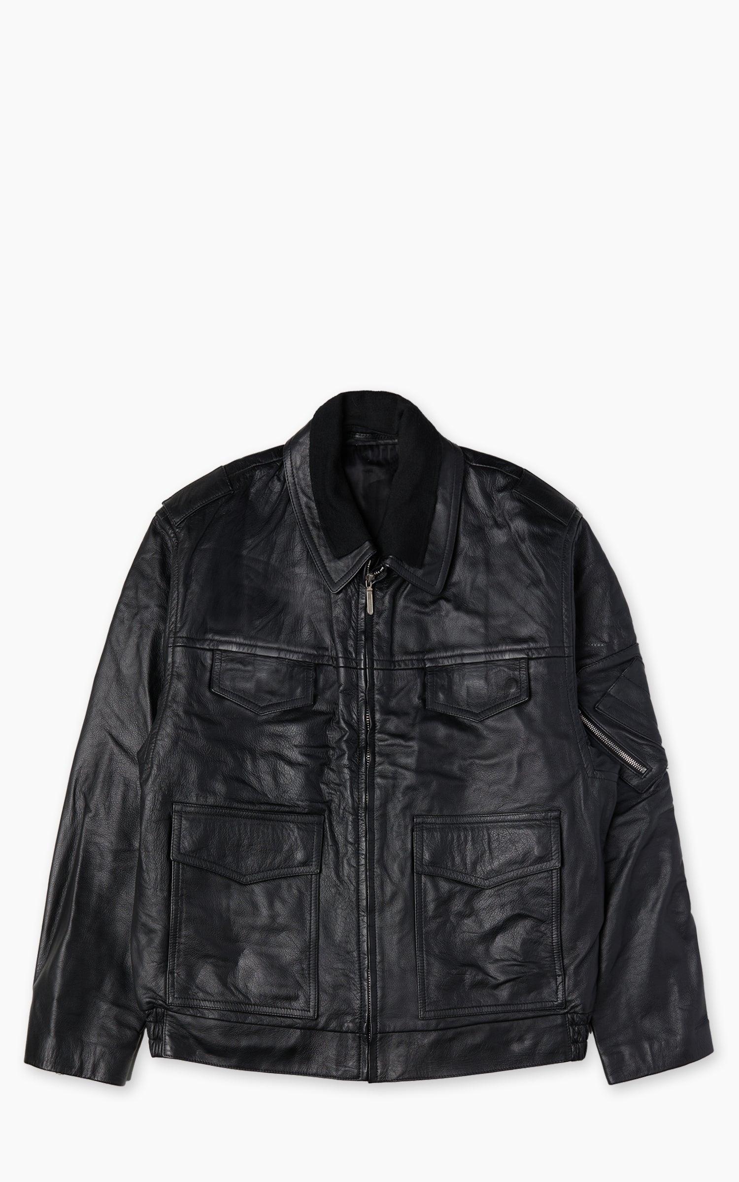 Polizei Leather Jacket Black