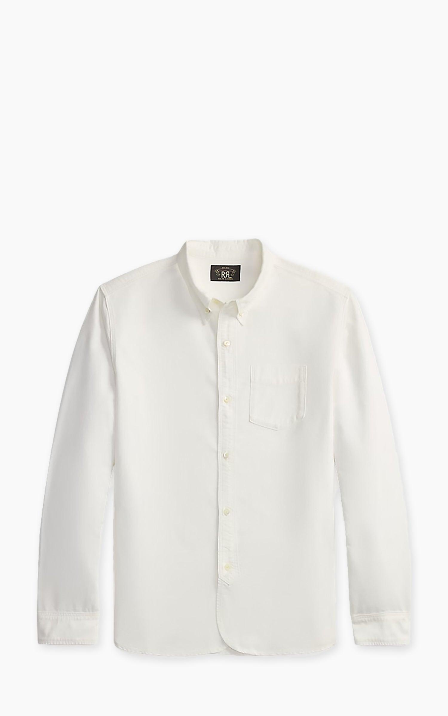 Selvedge-Detailed Oxford Workshirt White
