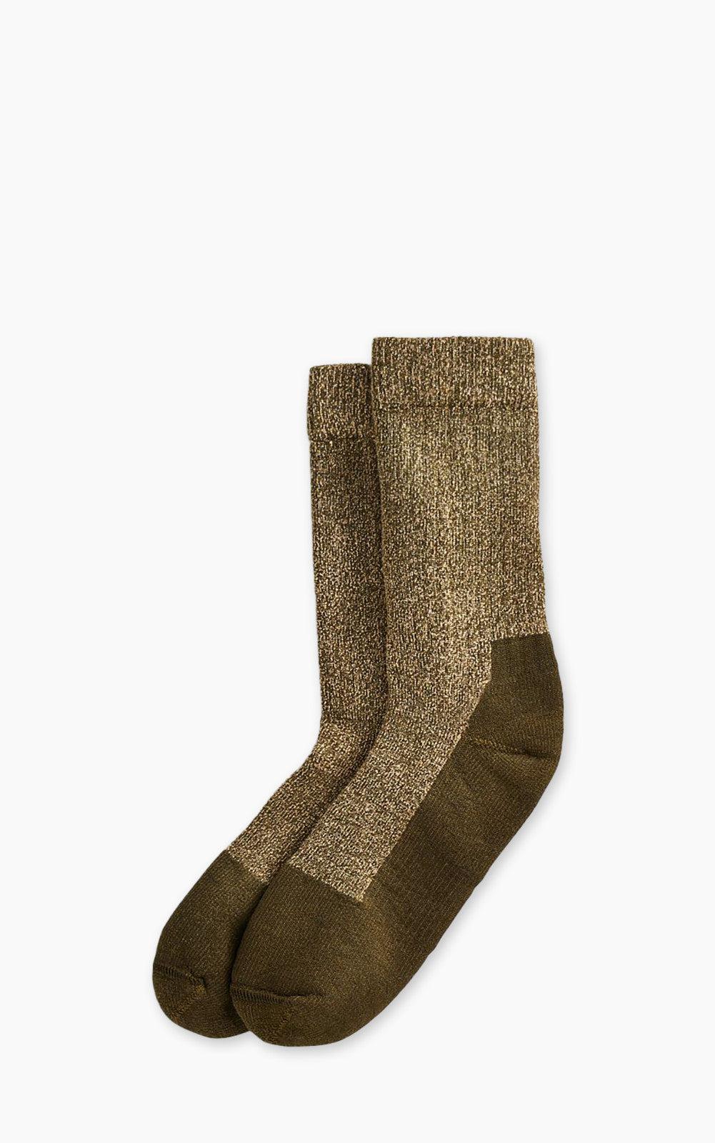 Deep Toe-Capped Crew Socks Olive