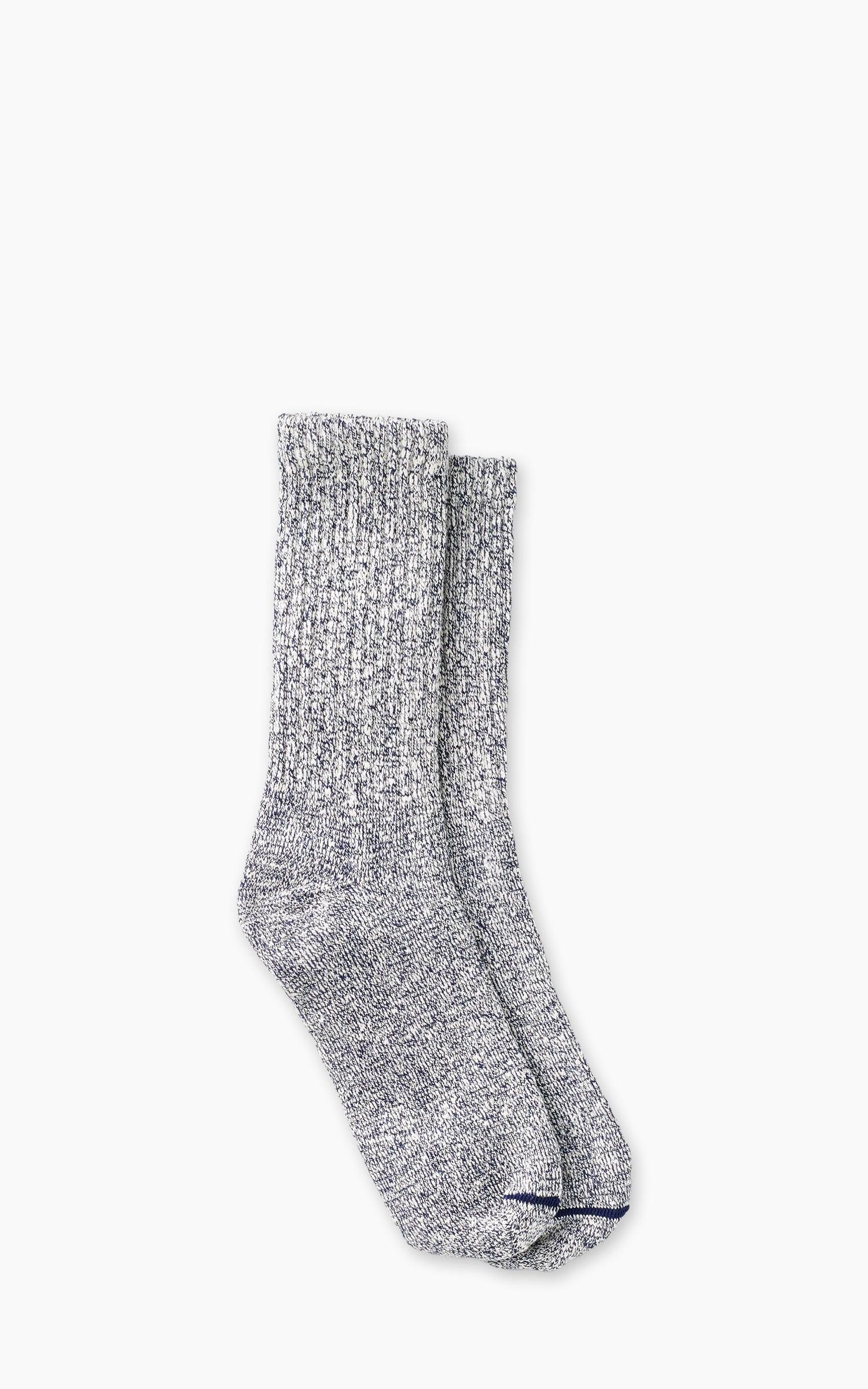 Cotton Ragg Crew Socks Navy/White