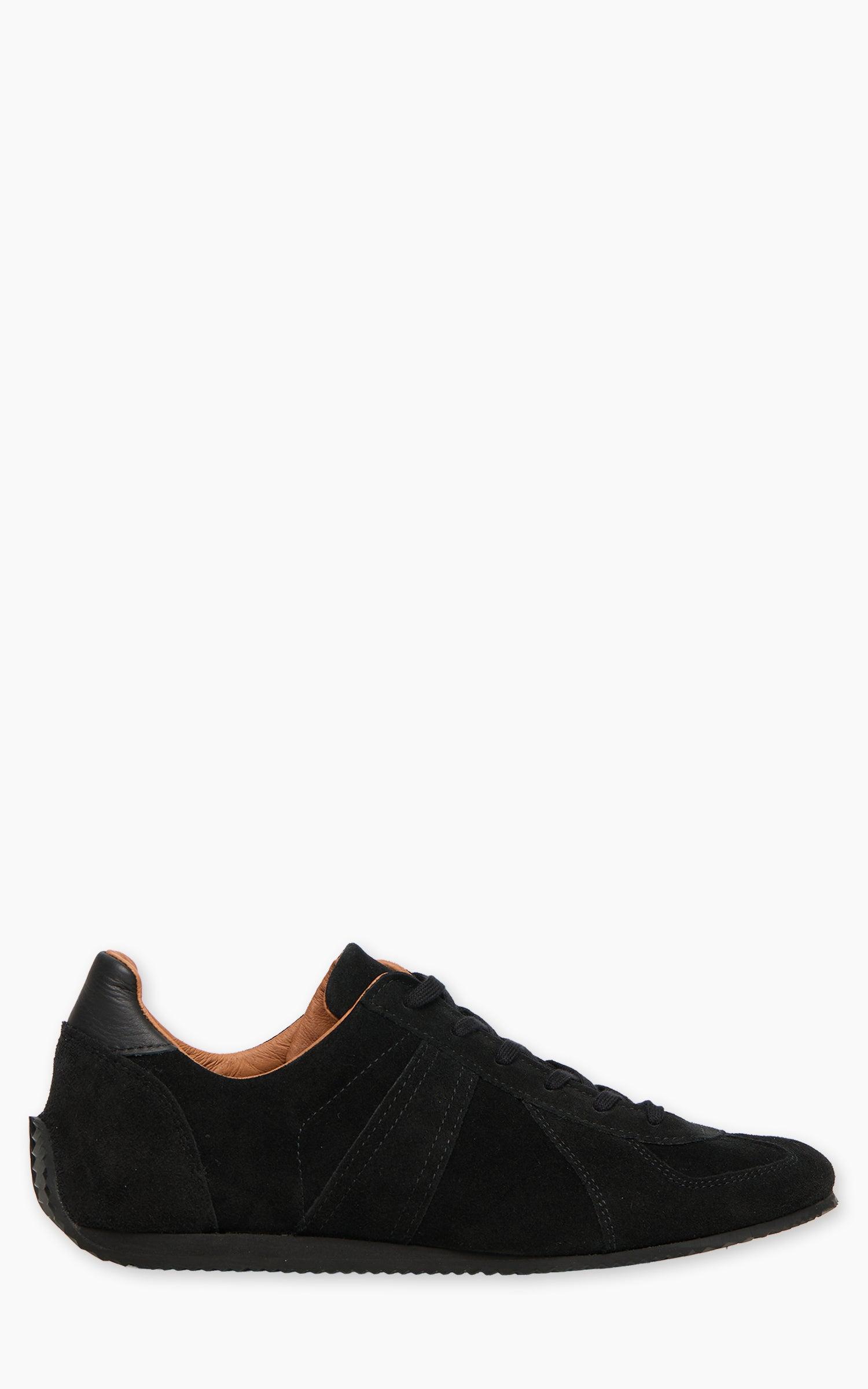 1749S German Military Trainer Black Suede