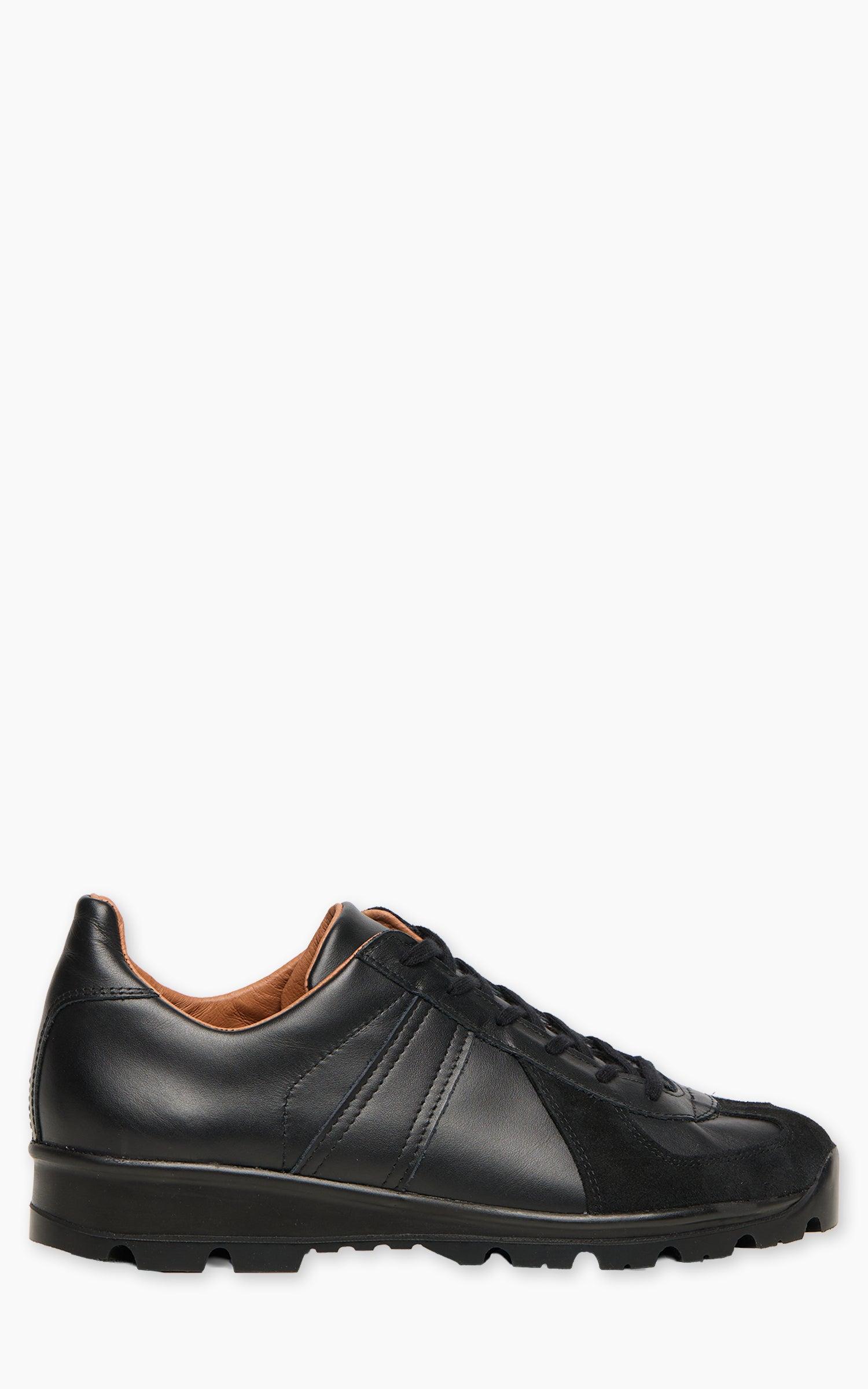 1759L German Military Trainer Black Leather