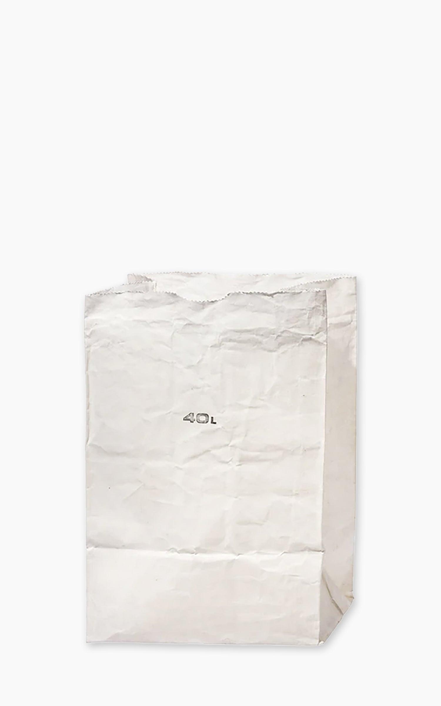 Grocery Bag Waxed Cotton 40L White
