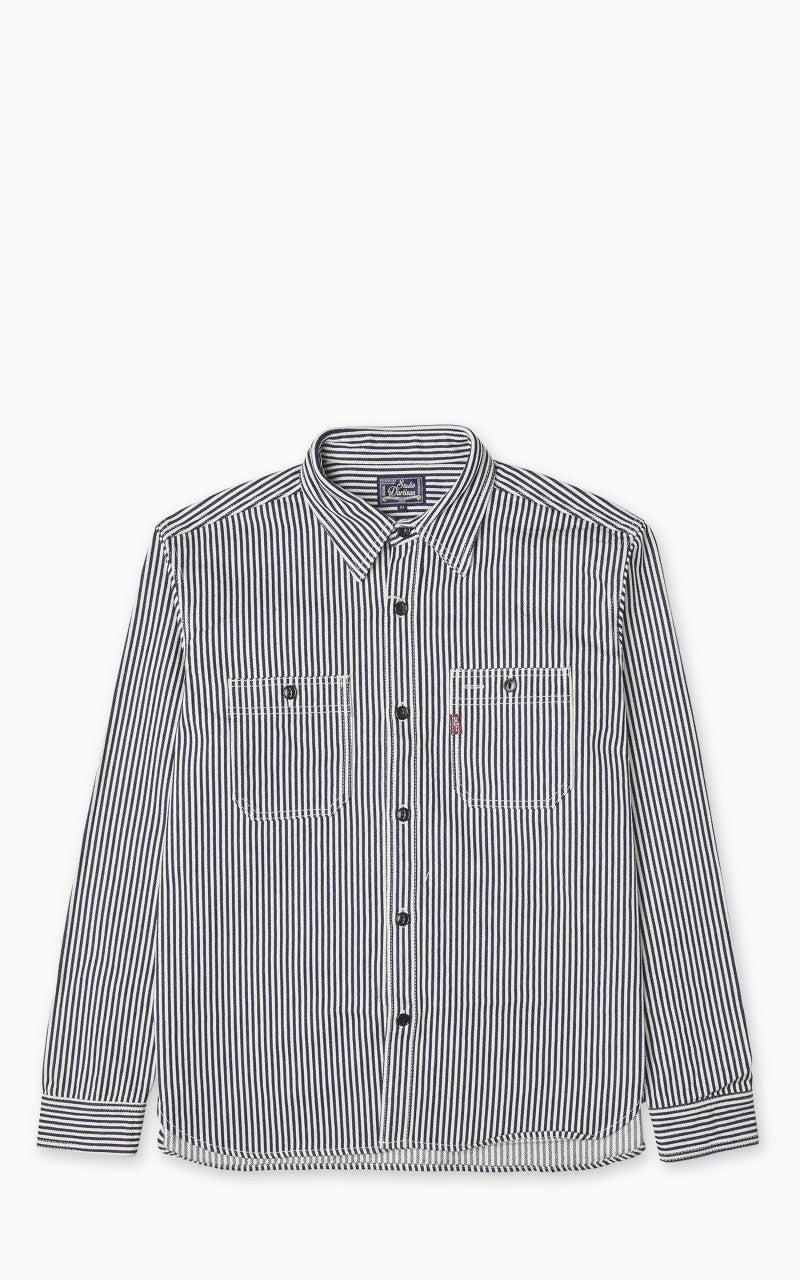 D5335H Heavy Japanese Hickory Stripe Work Shirt Indigo