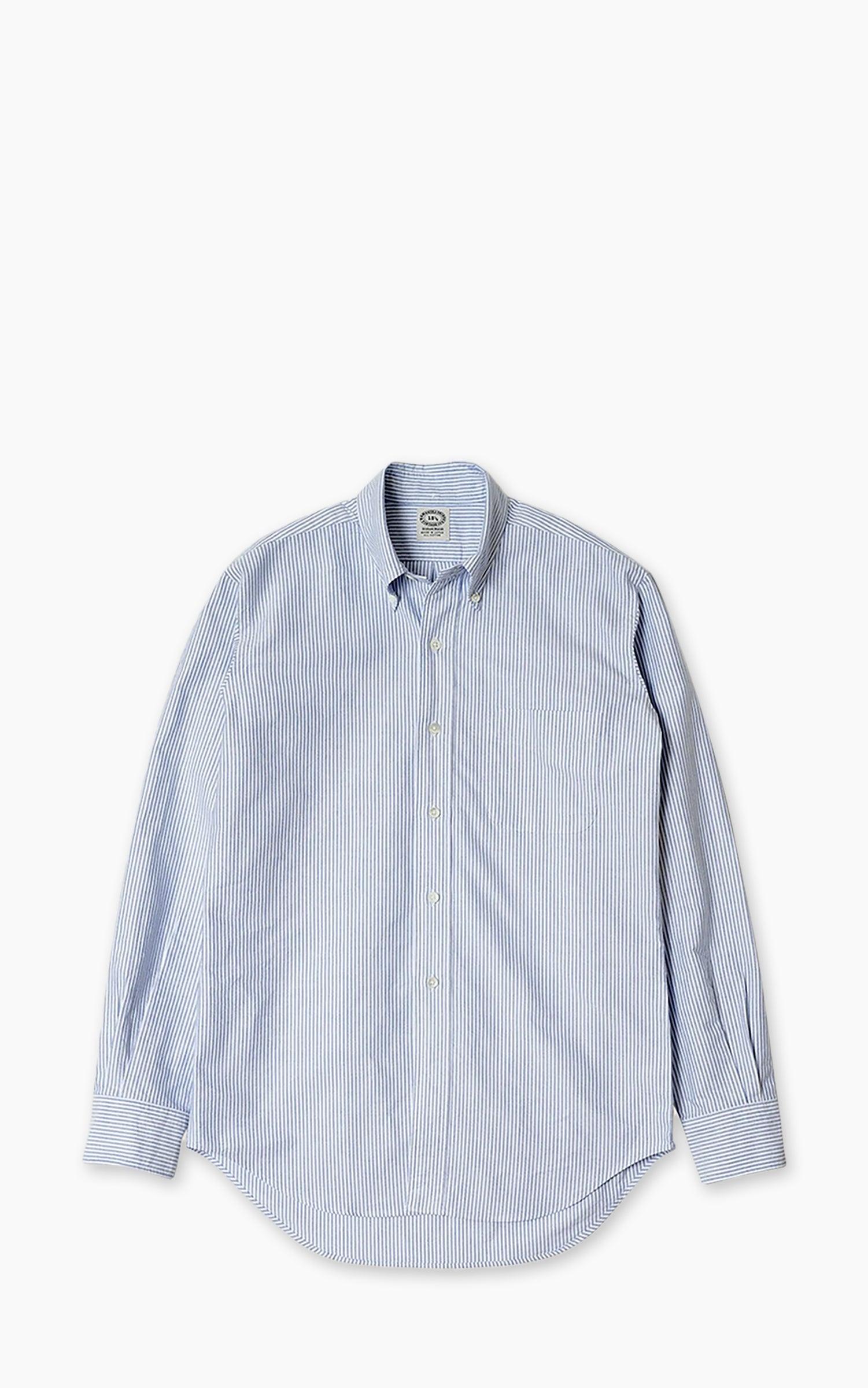 Vintage Ivy Button-Down Oxford Shirt University Stripes Blue