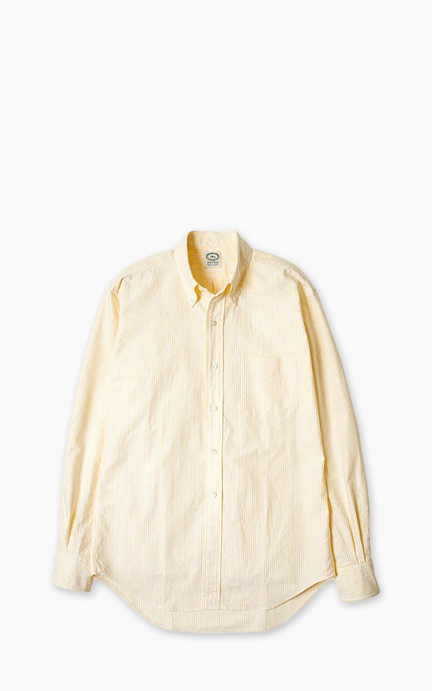 Vintage Ivy Button-Down Oxford Shirt University Stripes Yellow