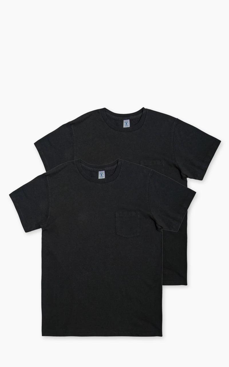 Crew Neck Pocket Tee 2-Pack Black