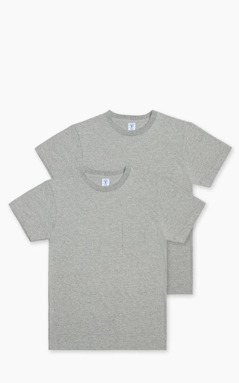 Crew Neck Pocket Tee 2-Pack Heather Grey