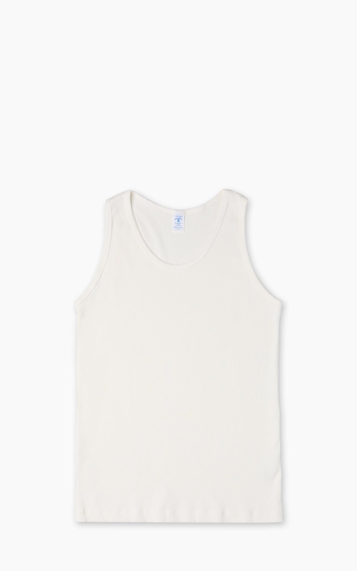 Rib Tank Top White