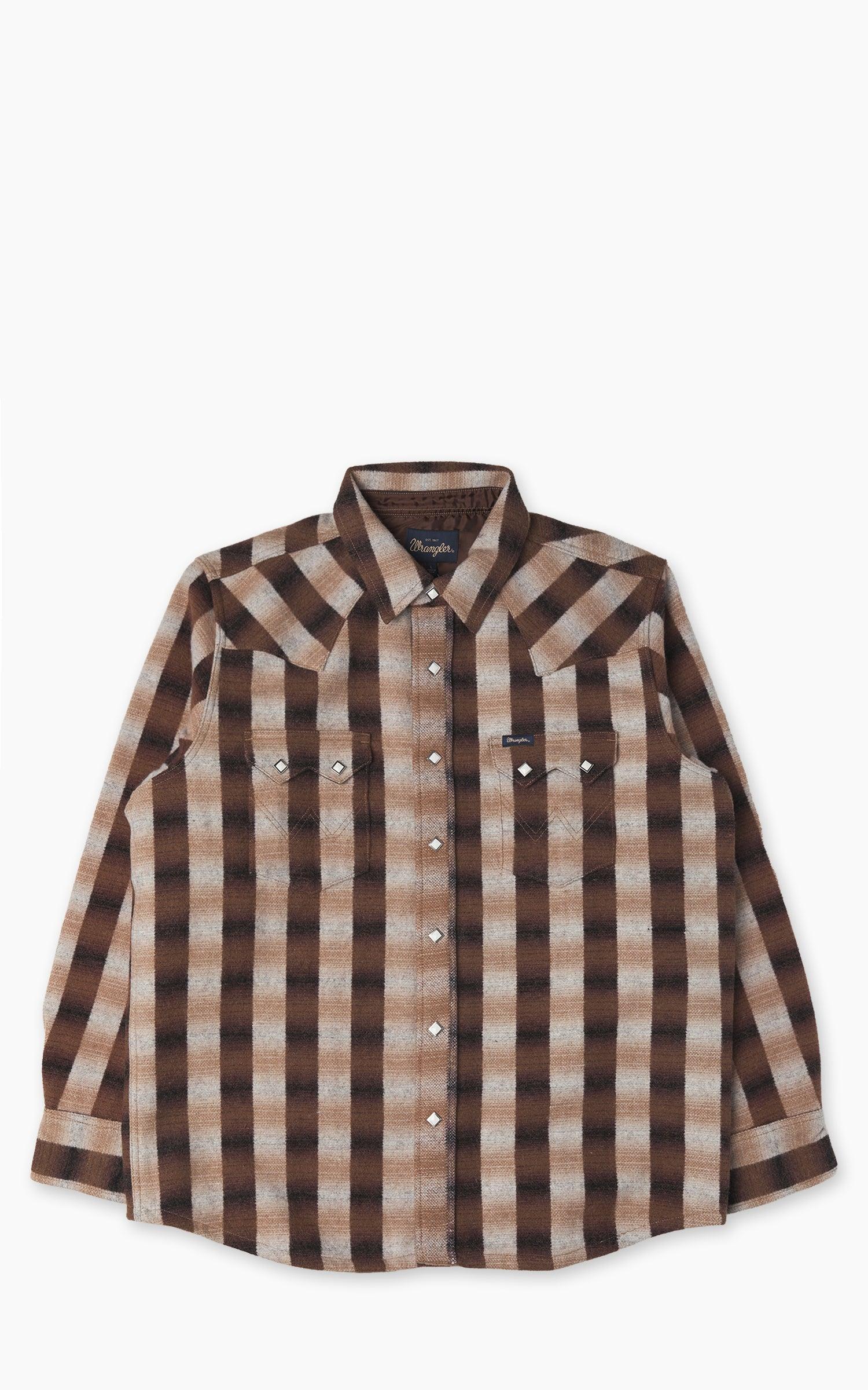 Regular Wool Western Shirt Ombre