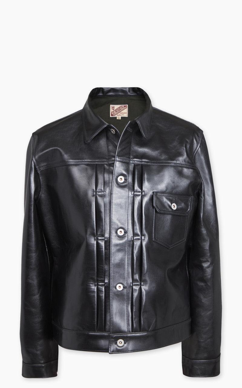 LB-140 Horsehide Aniline Type I Leather Jacket Black