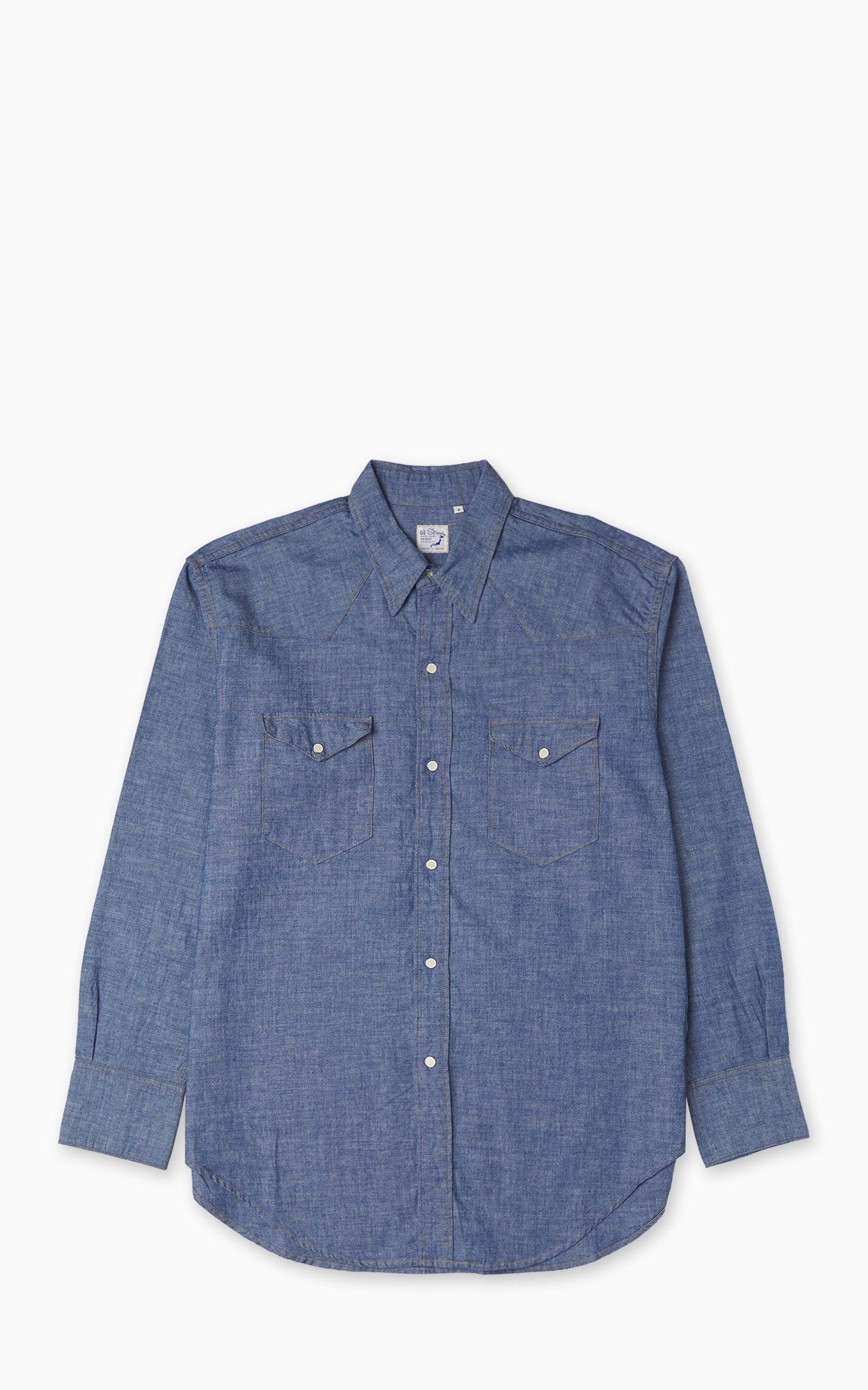 Relaxed Western Chambray Shirt Blue