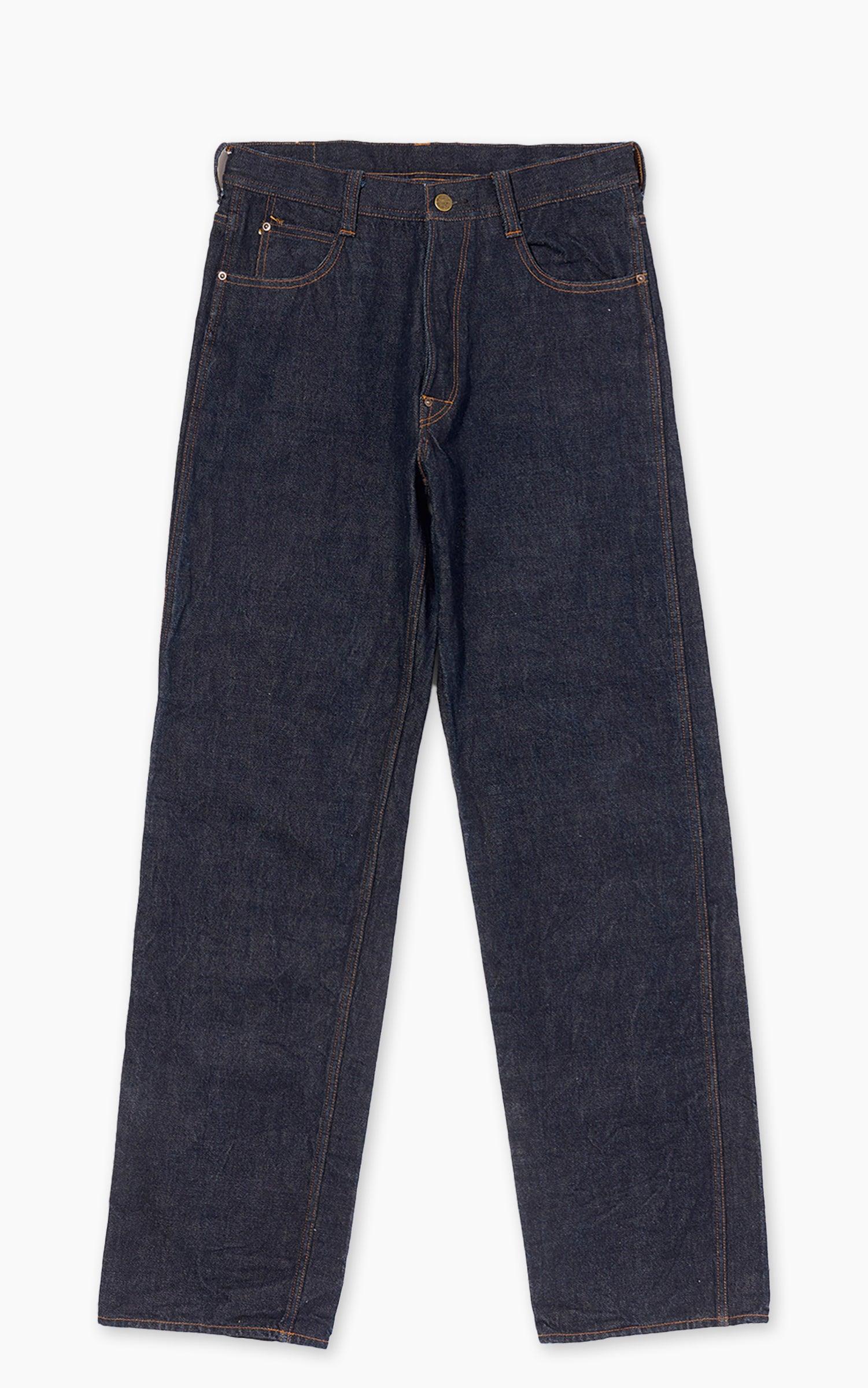 400P Straight Cinch-Back Jeans Indigo