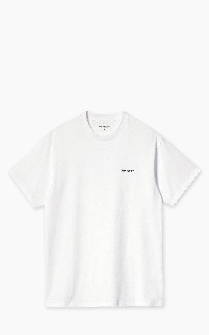 S/S Script Embroidery T-Shirt White/Black
