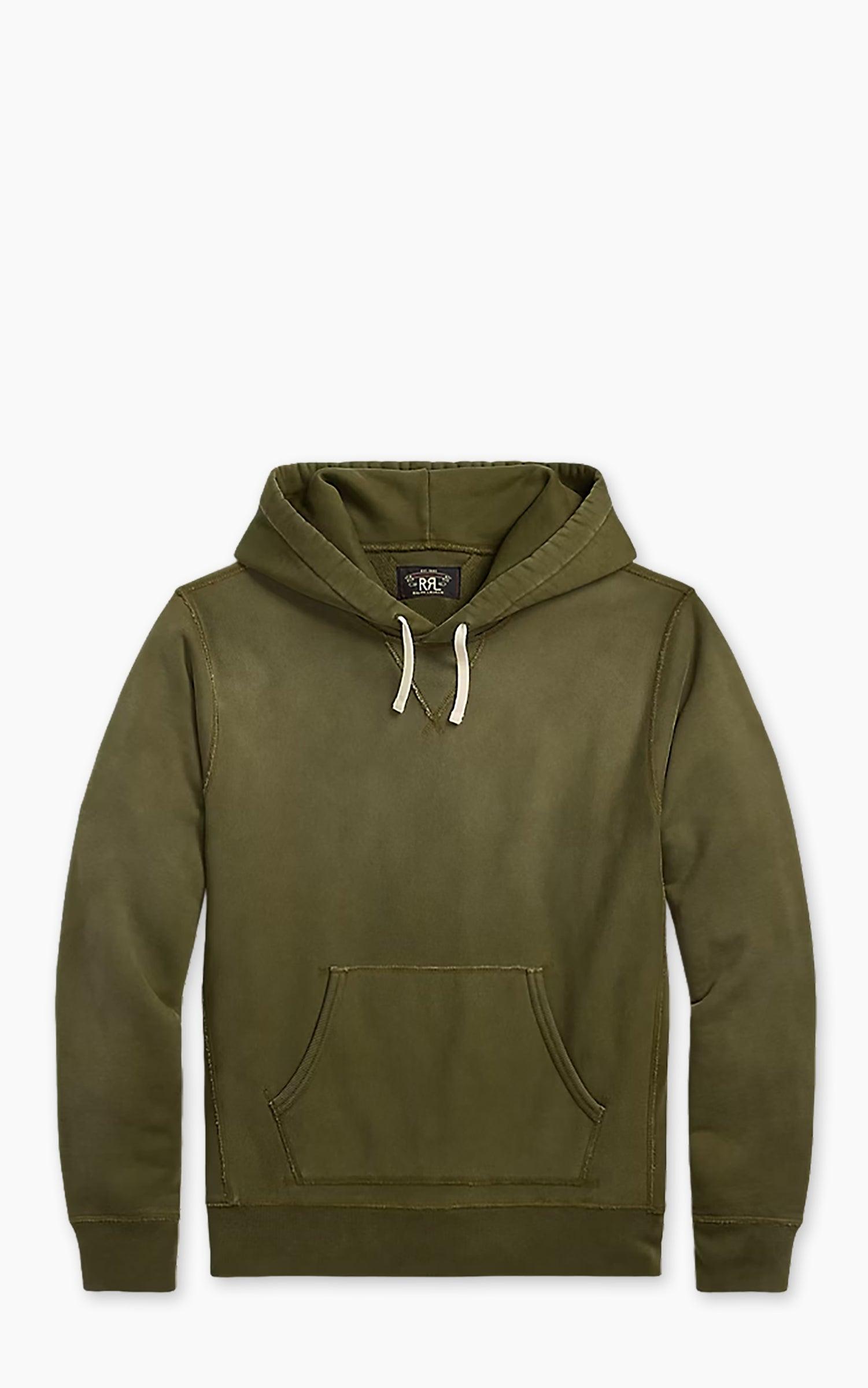 Garment-Dyed Fleece Hoodie Olive