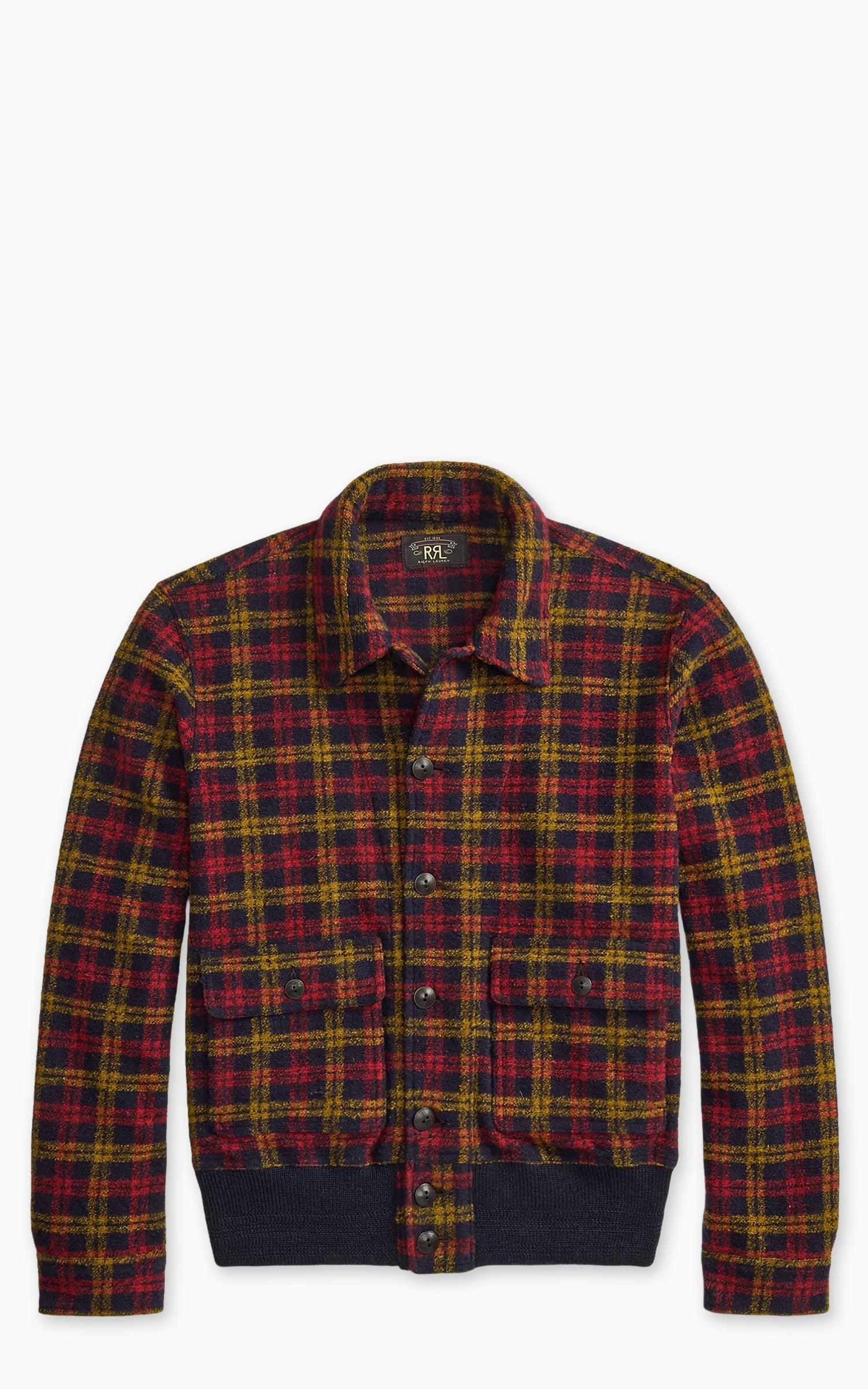 Wool-Blend Flight Jacket Red/Multi