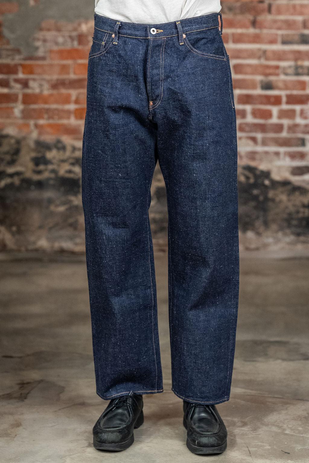 M1012RC Wide Straight Green Label Wild Duck Jeans - Indigo One Wash
