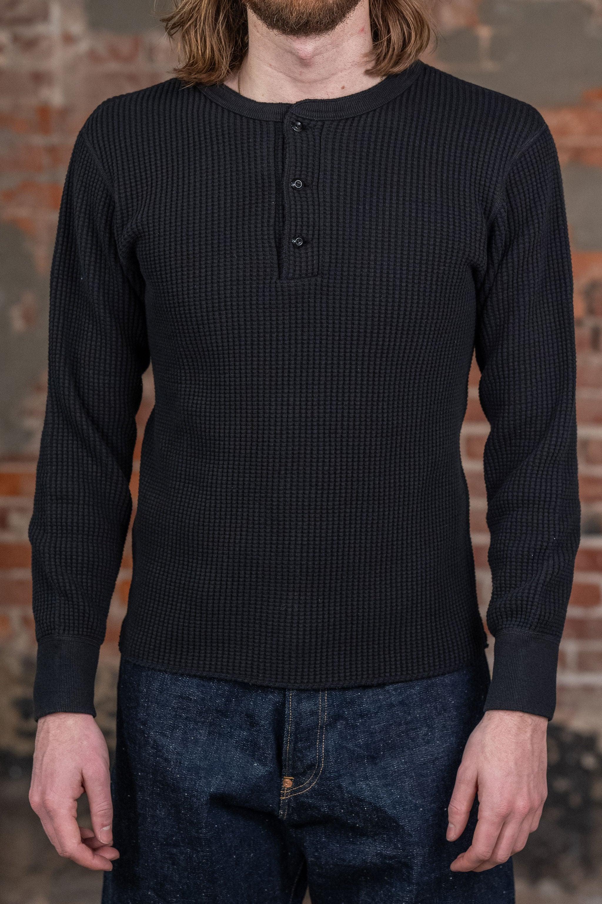 Big Waffle Henley - Black