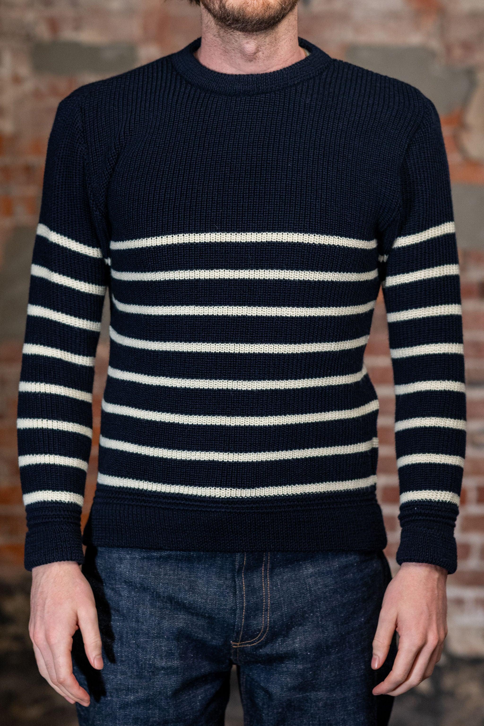 Signal Sweater - Ink/Seashell Mariner