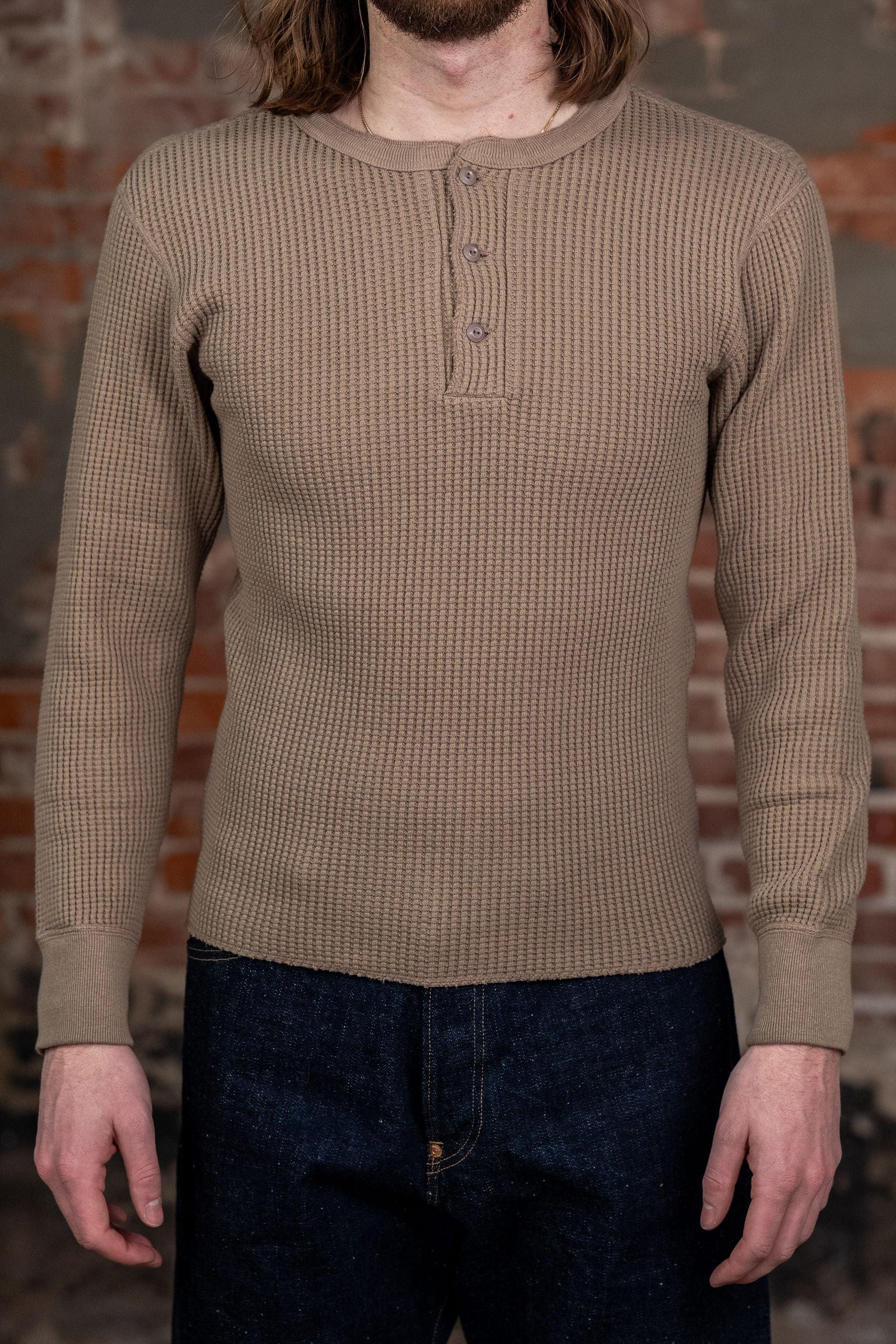 Big Waffle Henley - Sand