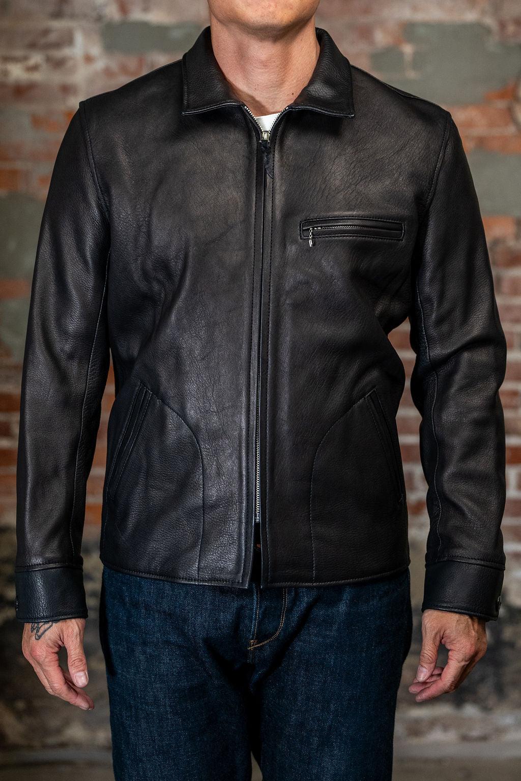 FN-LJ-DS005 Deerskin Sunset Trail Leather Jacket - Black