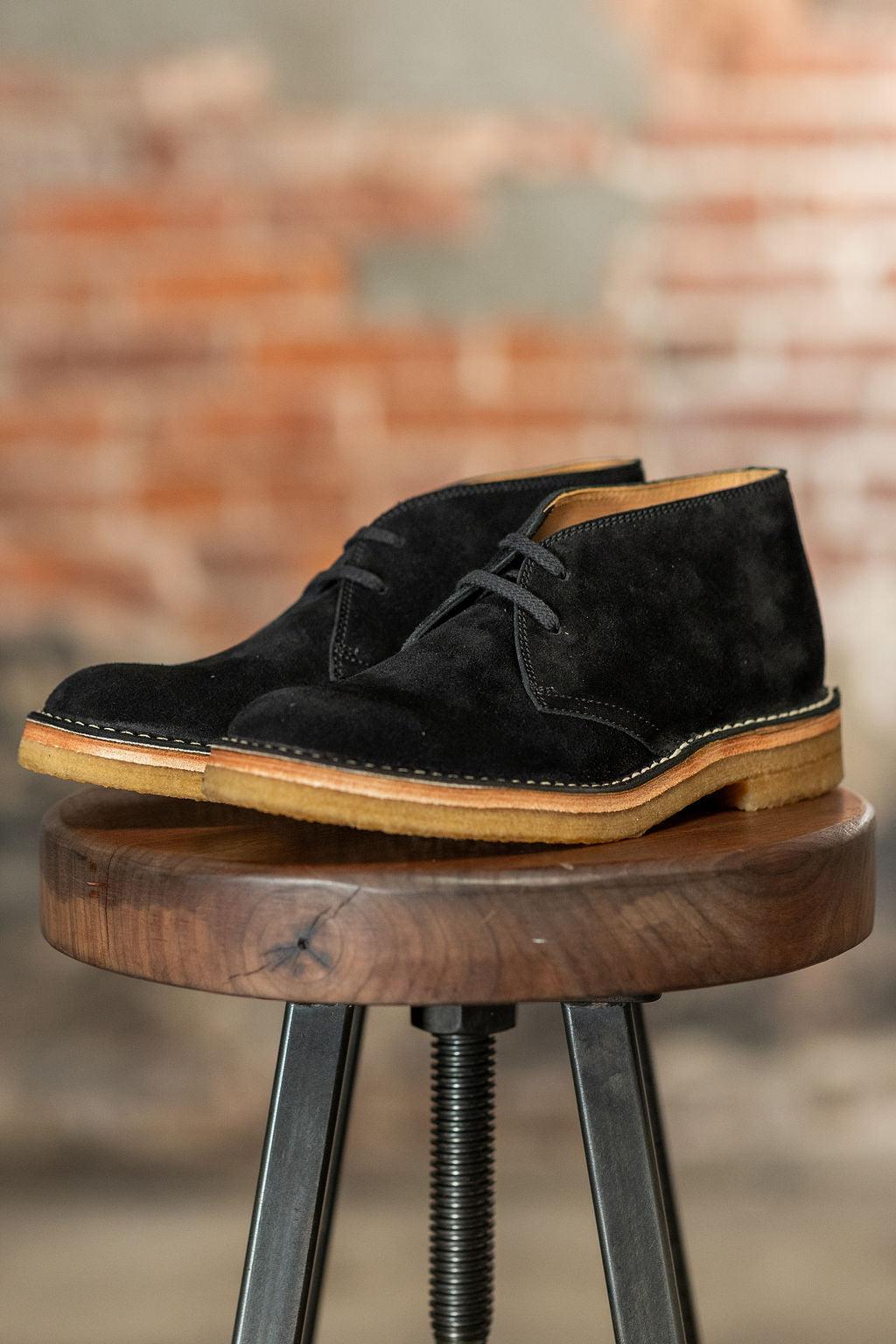 John Lofgren Military Desert Boots - Japanese Suede Black