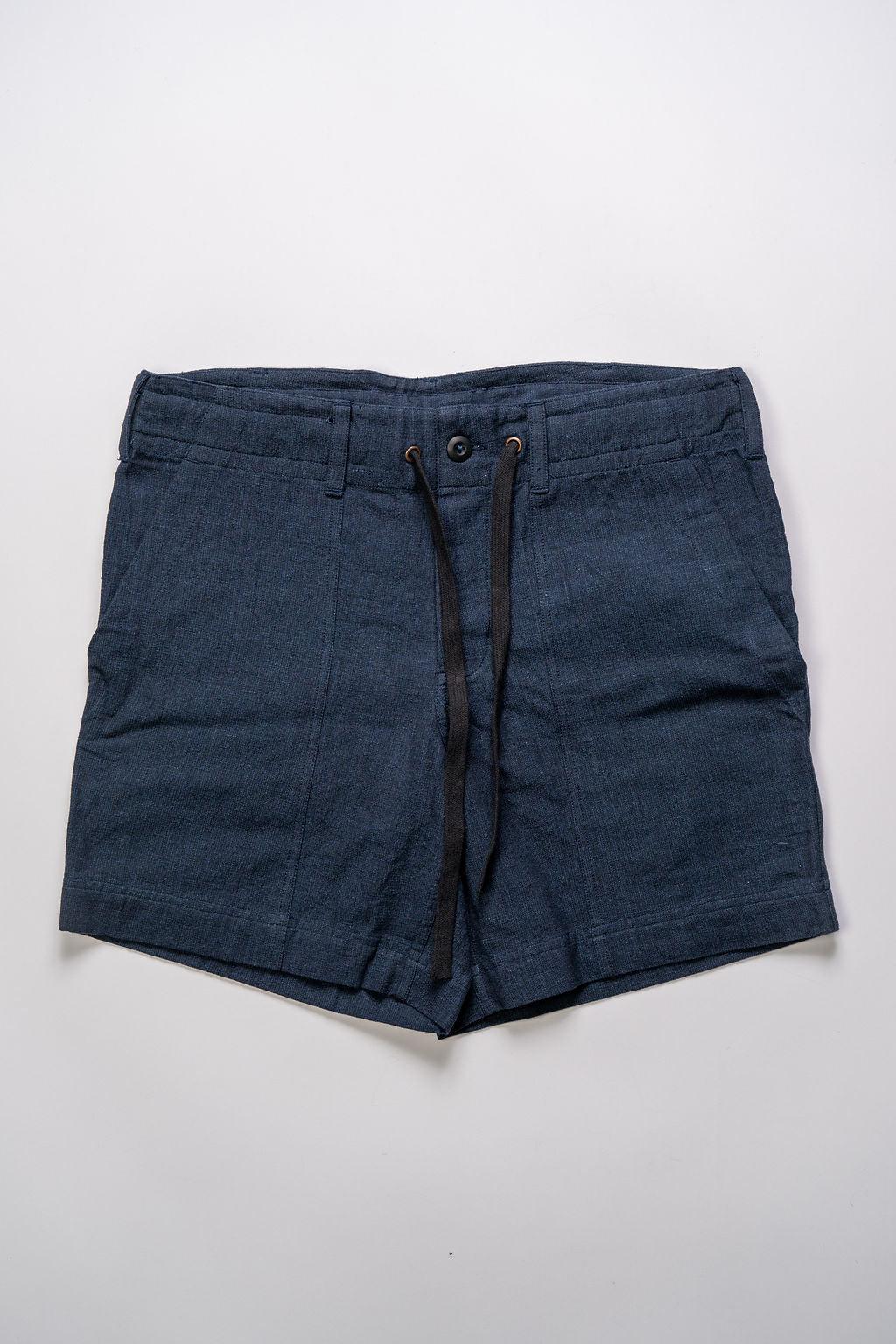 Indi +Ash Obelisk Short - Handwoven Canvas Iron/Indigo