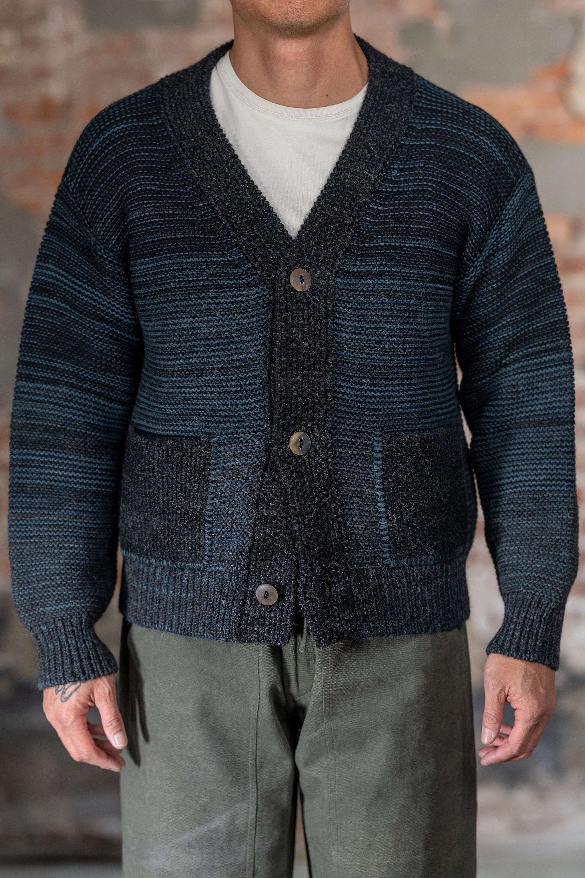 Ren Cardigan - Black/Dark Indigo