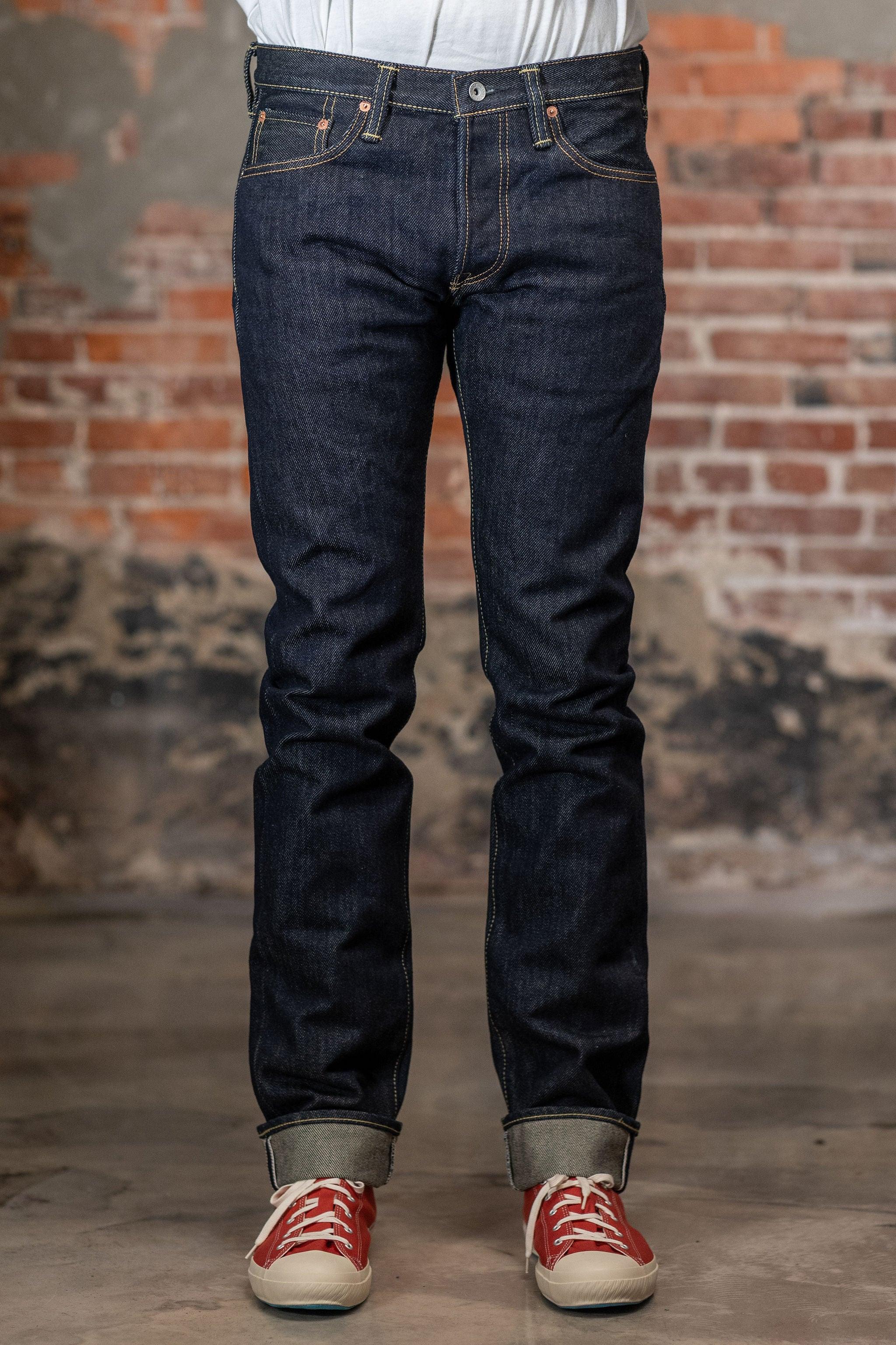 IH-777S-21 21oz Selvedge Denim Slim Tapered Cut Jeans - Indigo