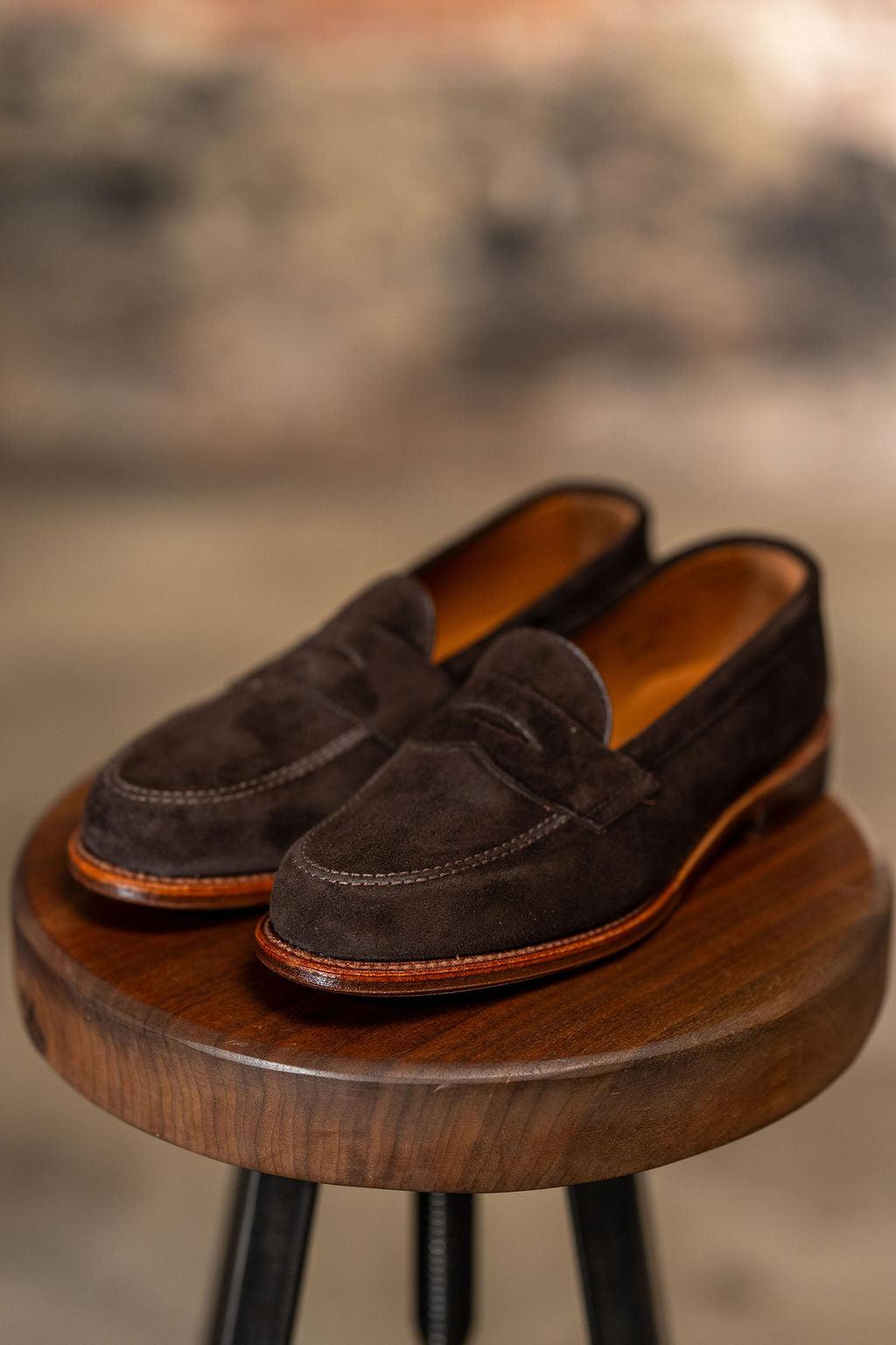 6176F  Penny Loafer - Dark Chocolate Suede