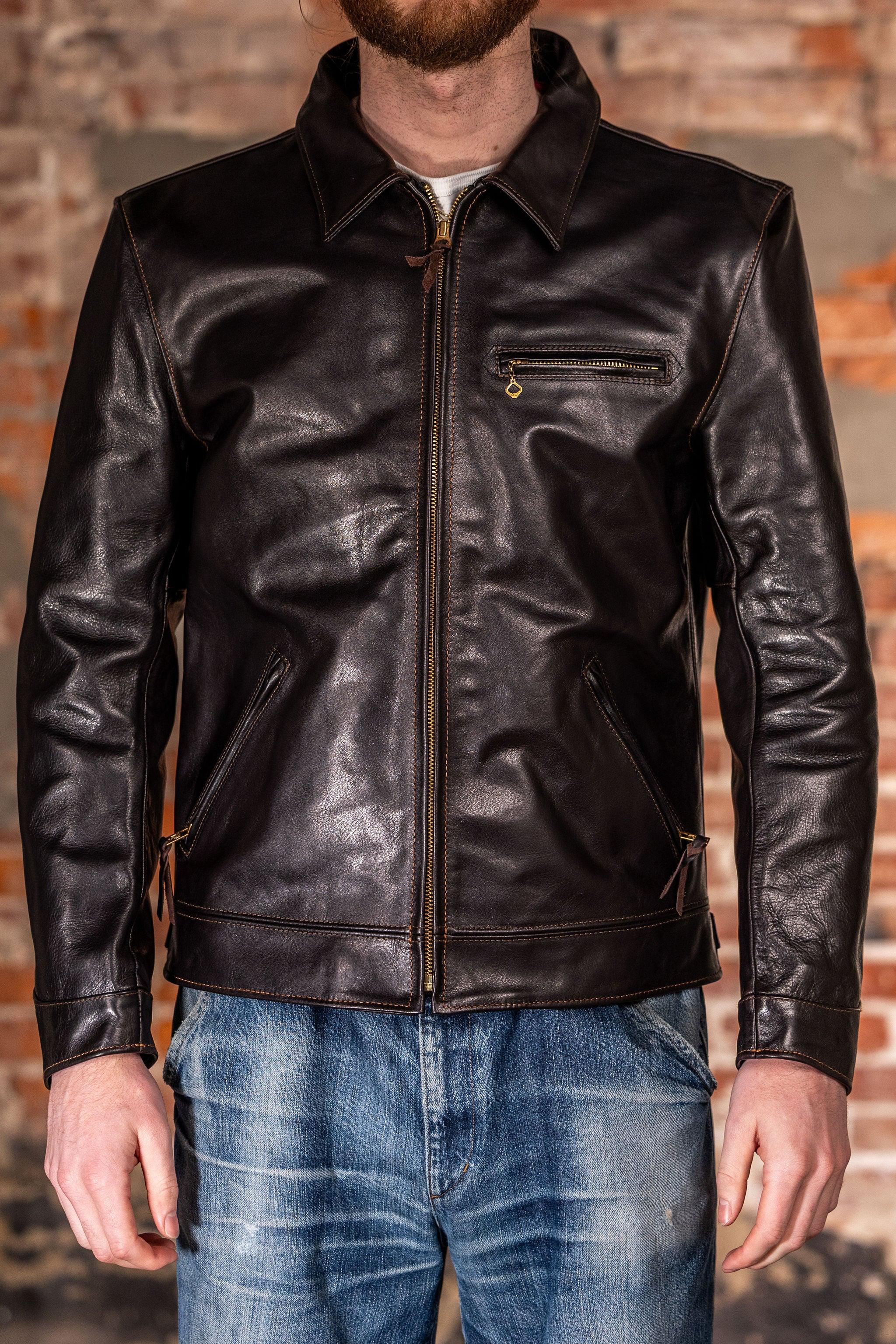 FN-LJ-HS001 Horsehide Single Riders Jacket - Black