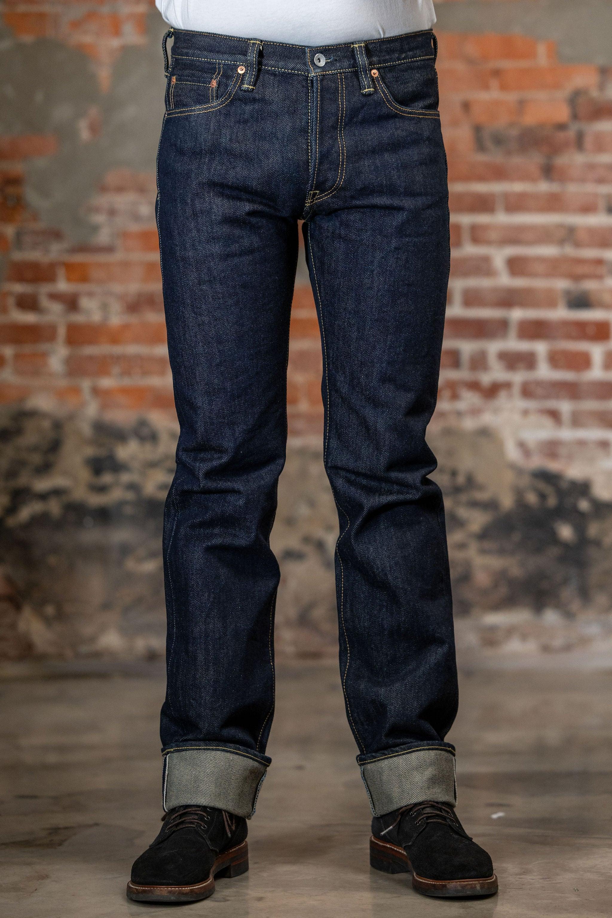 IH-666S-21 21oz Selvedge Denim Slim Straight Cut Jeans - Indigo