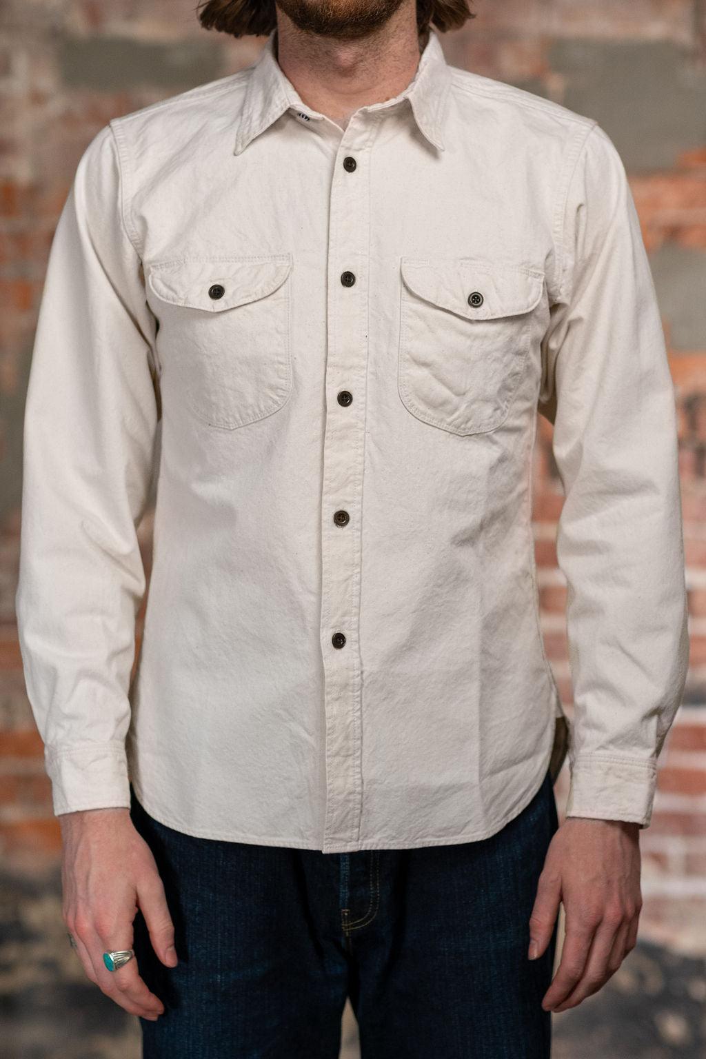 8oz Canvas Flap Work Shirt - Natural