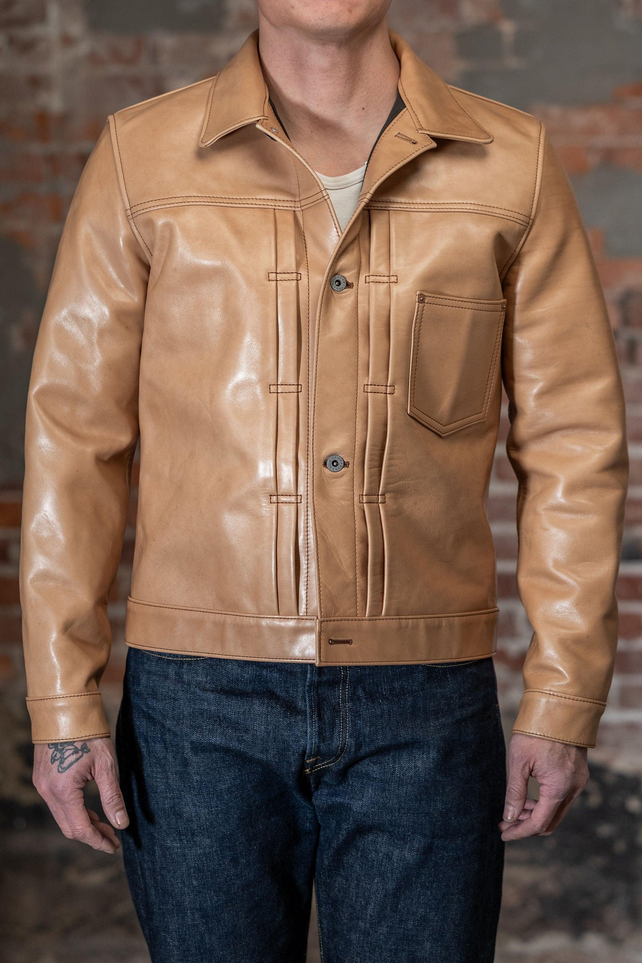 KB-140-T Kakishibu Persimmon Tanned Horsehide - Type I Jacket