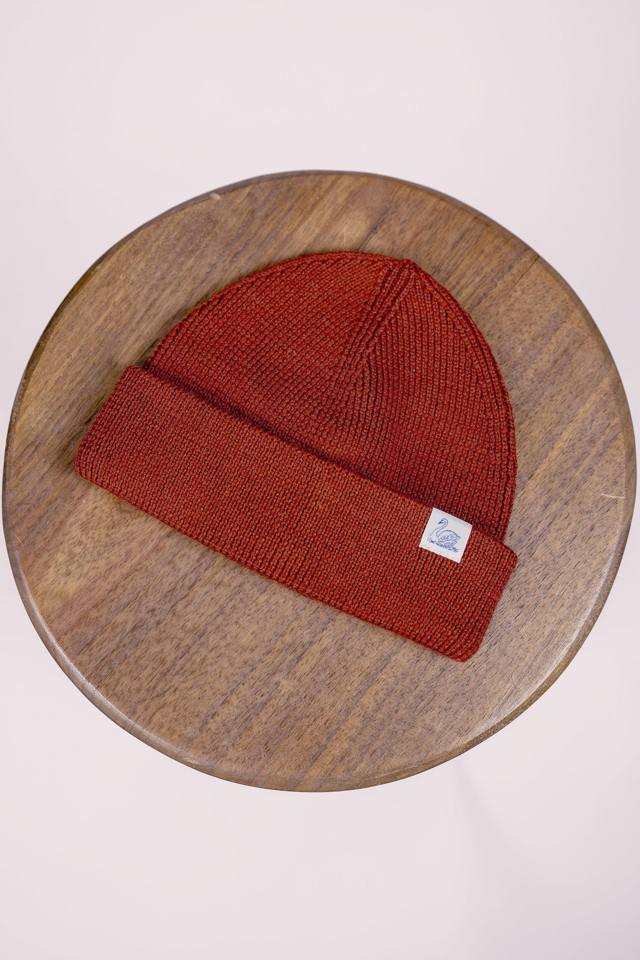 Merz b Schwanen MWBN05 Merino Wool Ribbed Watch Cap - Clay
