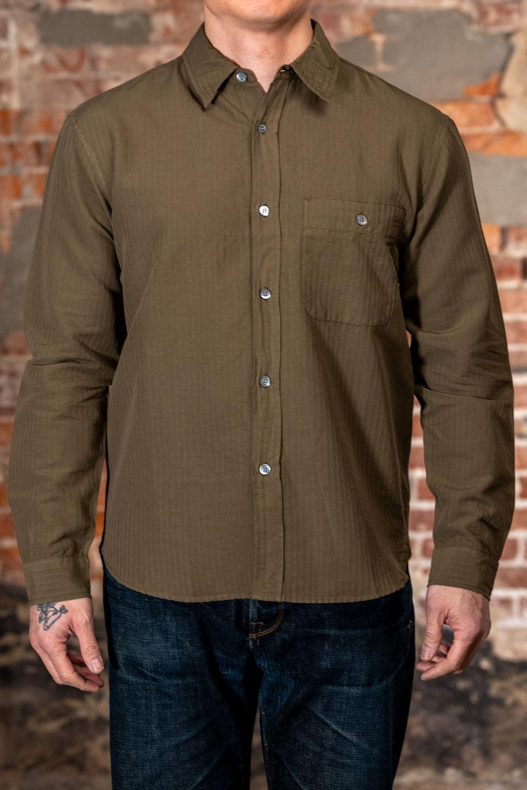 Jones Cotton & Linen Shirt - Olive