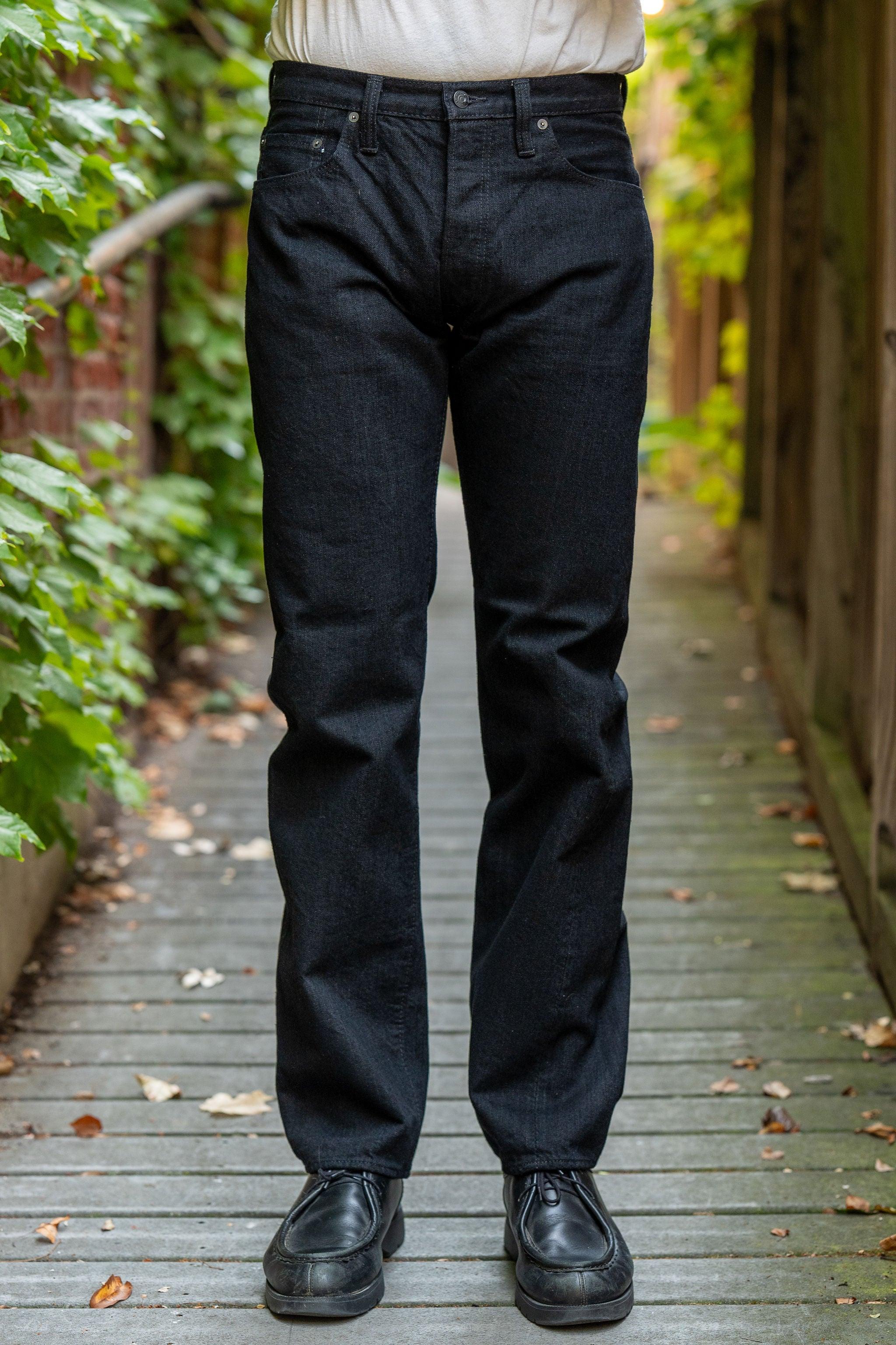 XX-003-BK Regular Straight - 14oz Double Black (Washed)