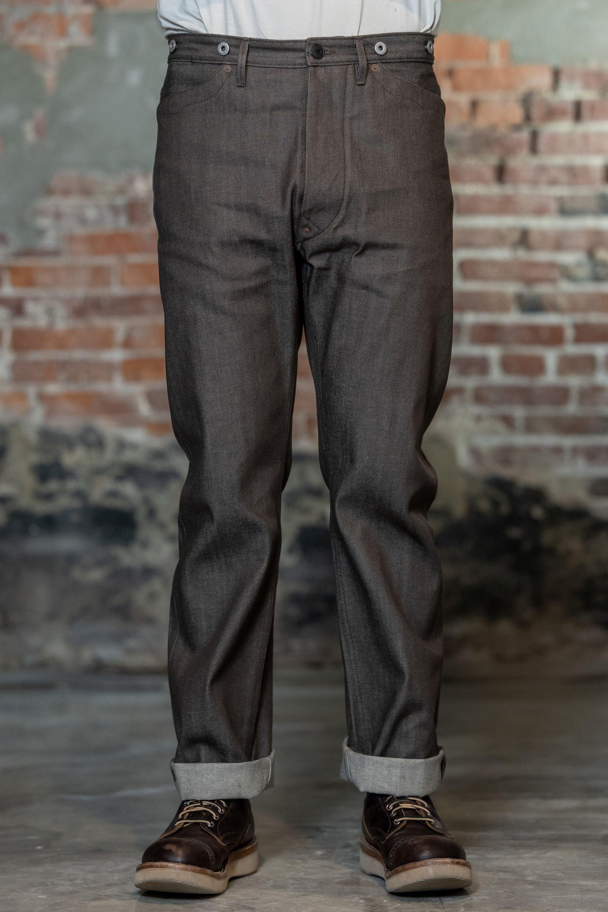 P08 IT66 Waist Overall - Italian Brown Denim