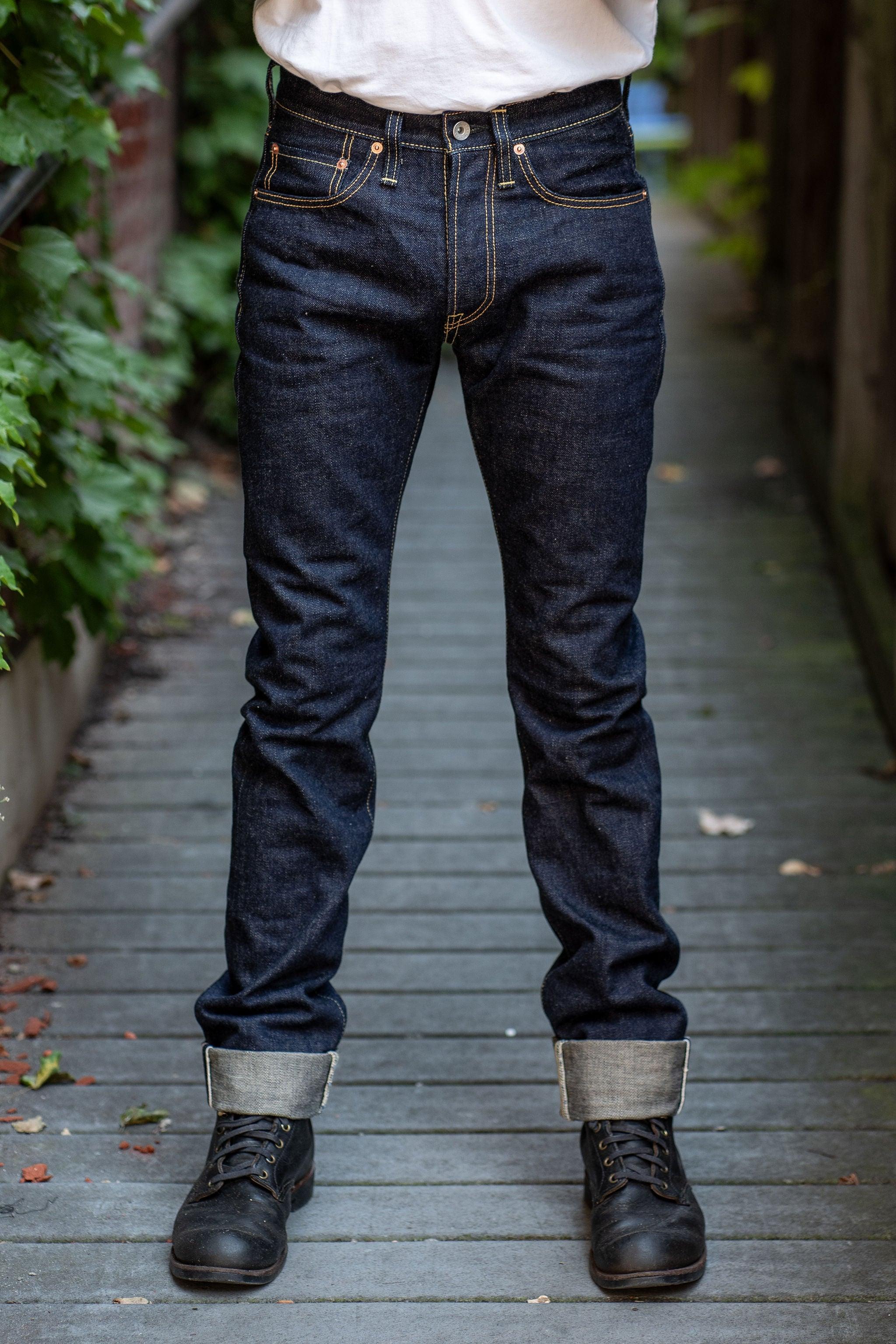 IH-555S-18 18oz Vintage Selvedge Denim Super Slim Cut Jeans - Indigo