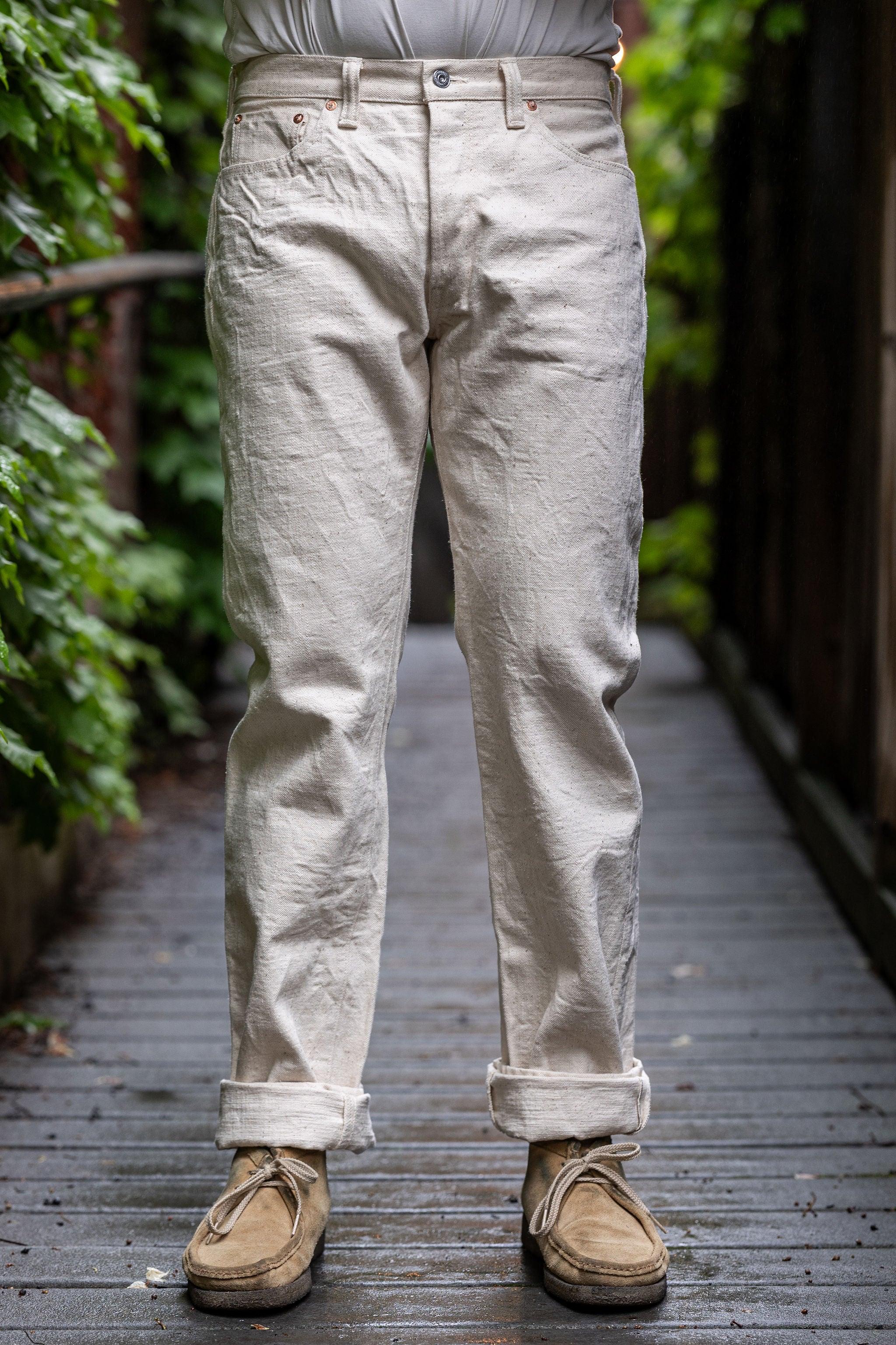 S710SC-KI Slim Straight - 18oz Japanese Cotton Made Ecru Jeans