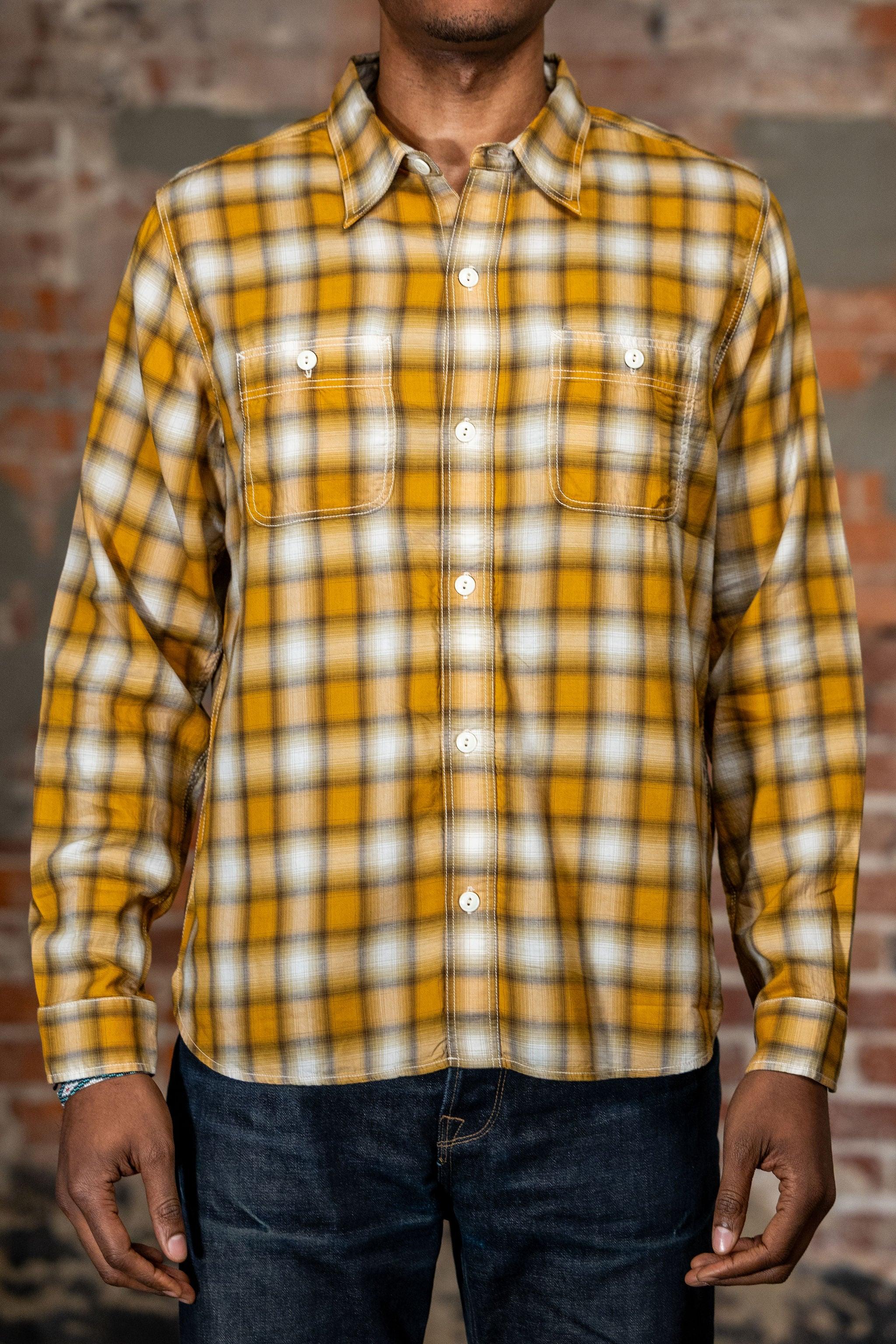 FN-SCR-021L 3oz Cotton/Rayon Ombre Shirt - Yellow