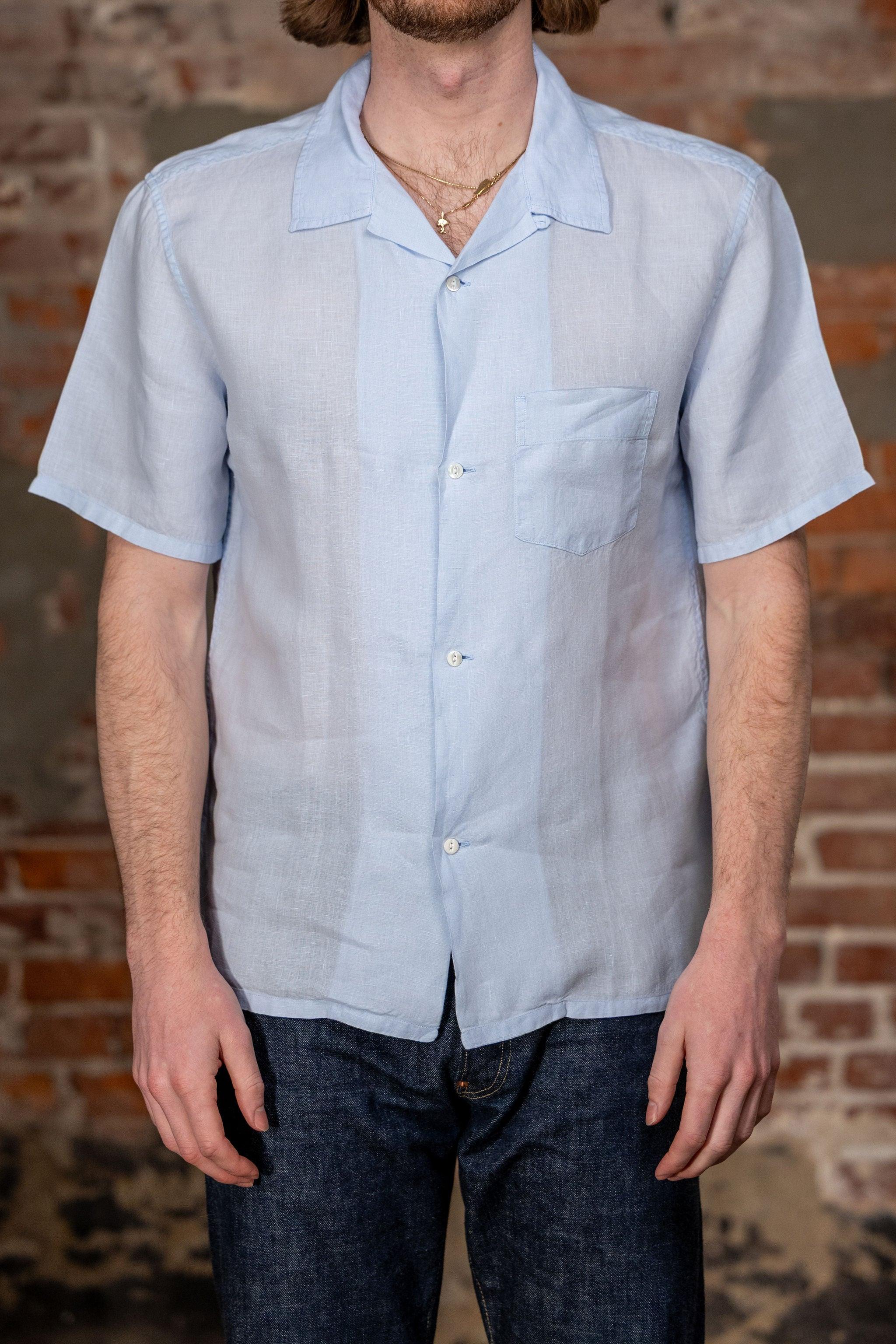 Marina Linen Shirt - Sky