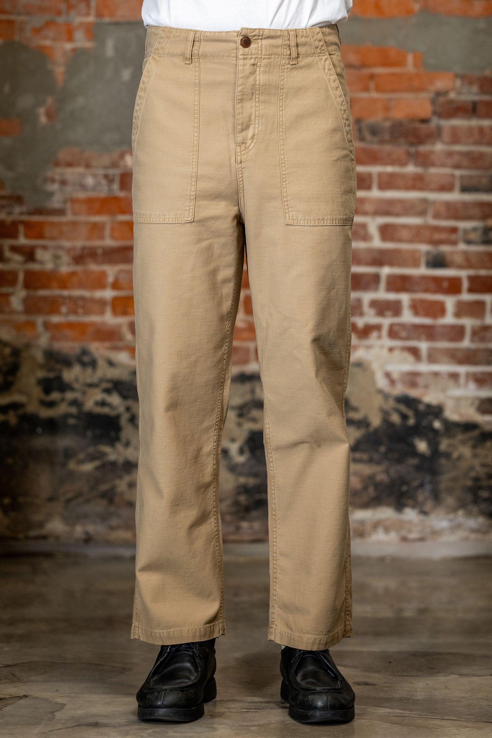 SENDO01SC Sateen Canvas Fatigue Pants - Dusted Khaki