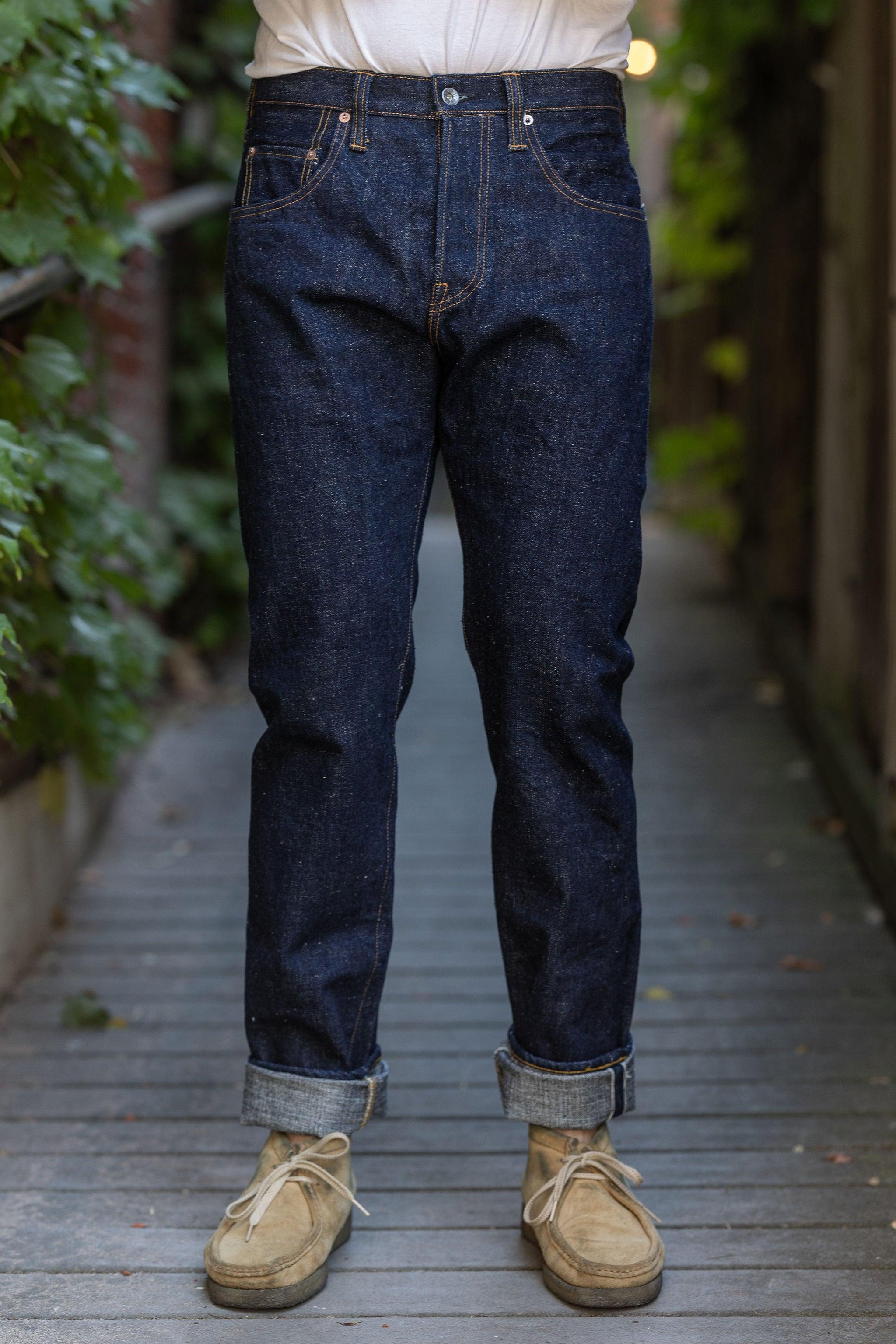 S211AX Ai Benkei - 18oz Natural Indigo Relaxed Tapered Denim