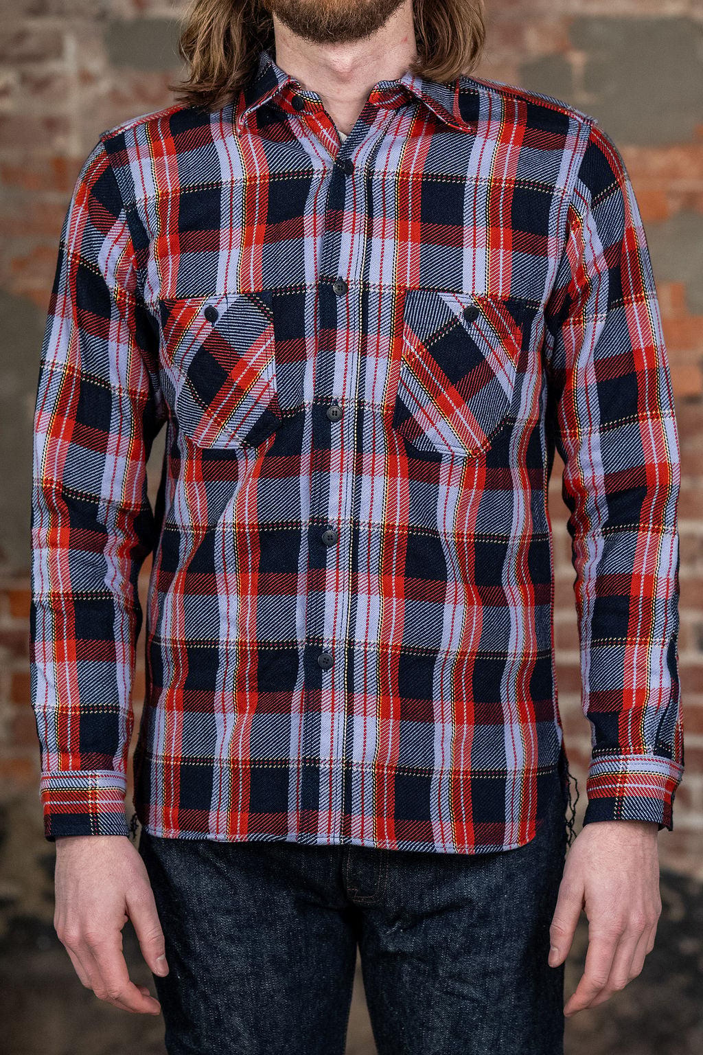 SIN25-01W Heavy Indigo Flannel - Purple