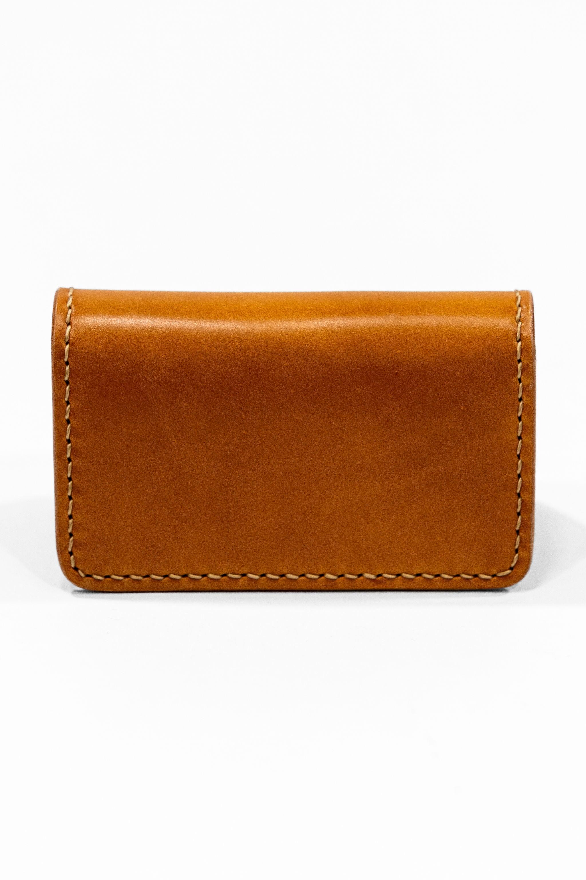 FN-C4C4-3 Cordovan Card Case - Camel Shinki Shell Cordovan
